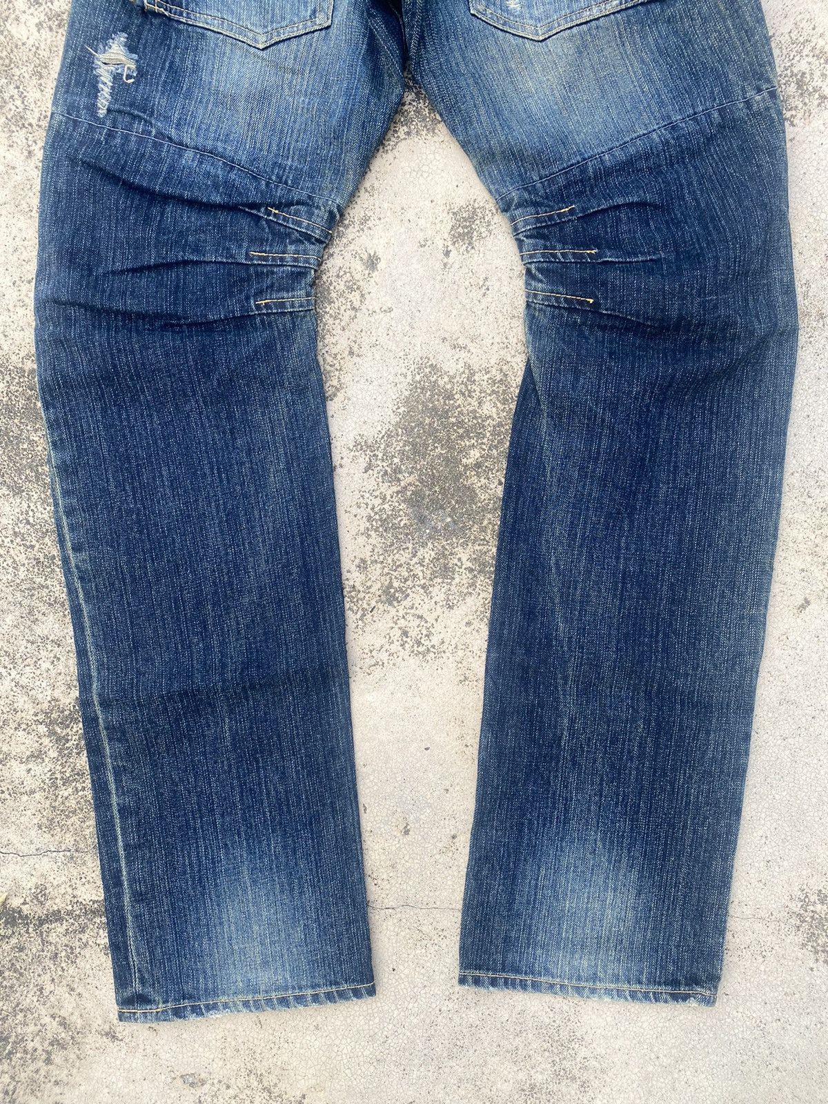 If Six Was Nine × Japanese Brand × PPFM PPFM Double Waist Distressed Zipper Denim Jeans Size US 31 - 20 Thumbnail
