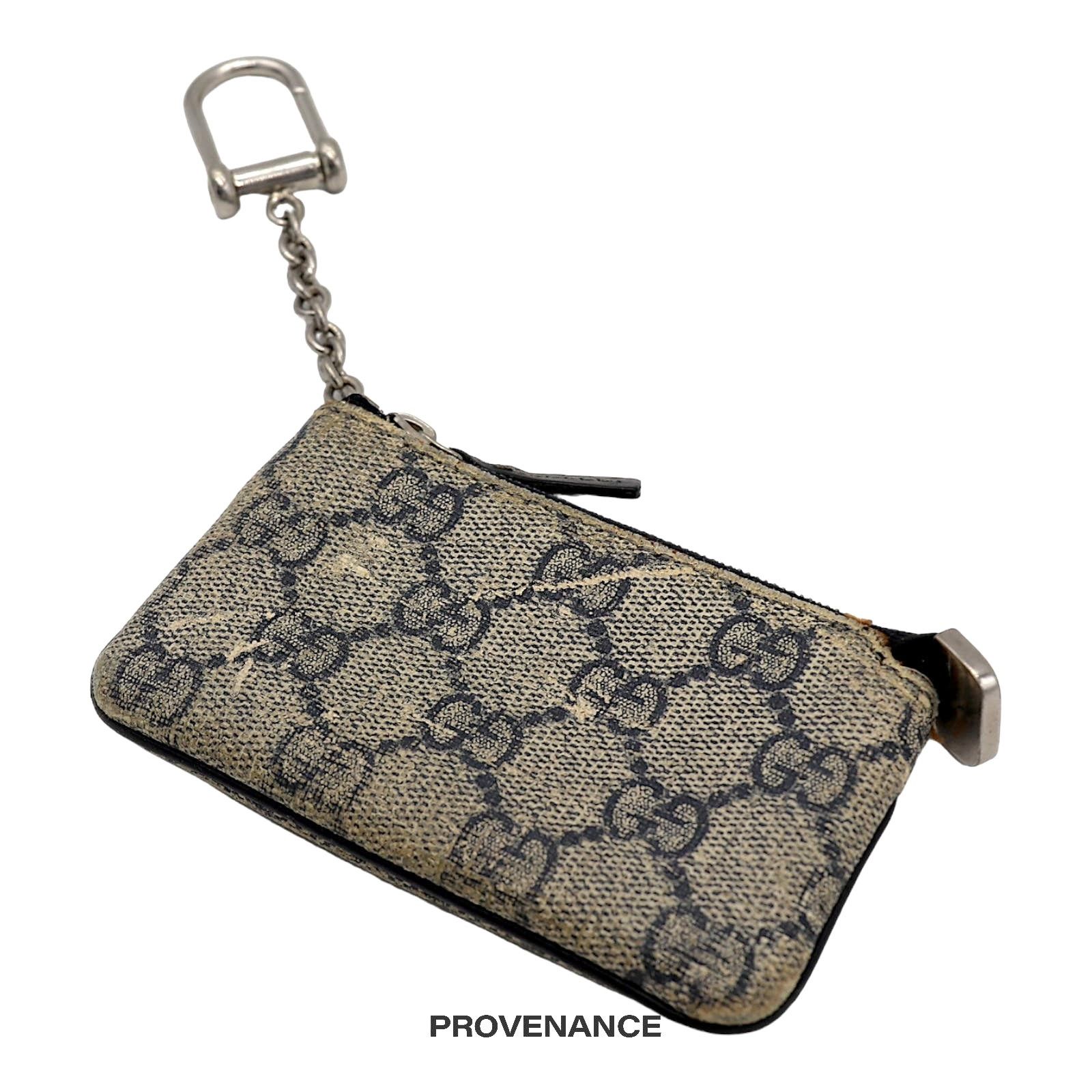 Gucci 🔴 Gucci Key Pouch Cles - GG Supreme Navy Size ONE SIZE - 3 Thumbnail