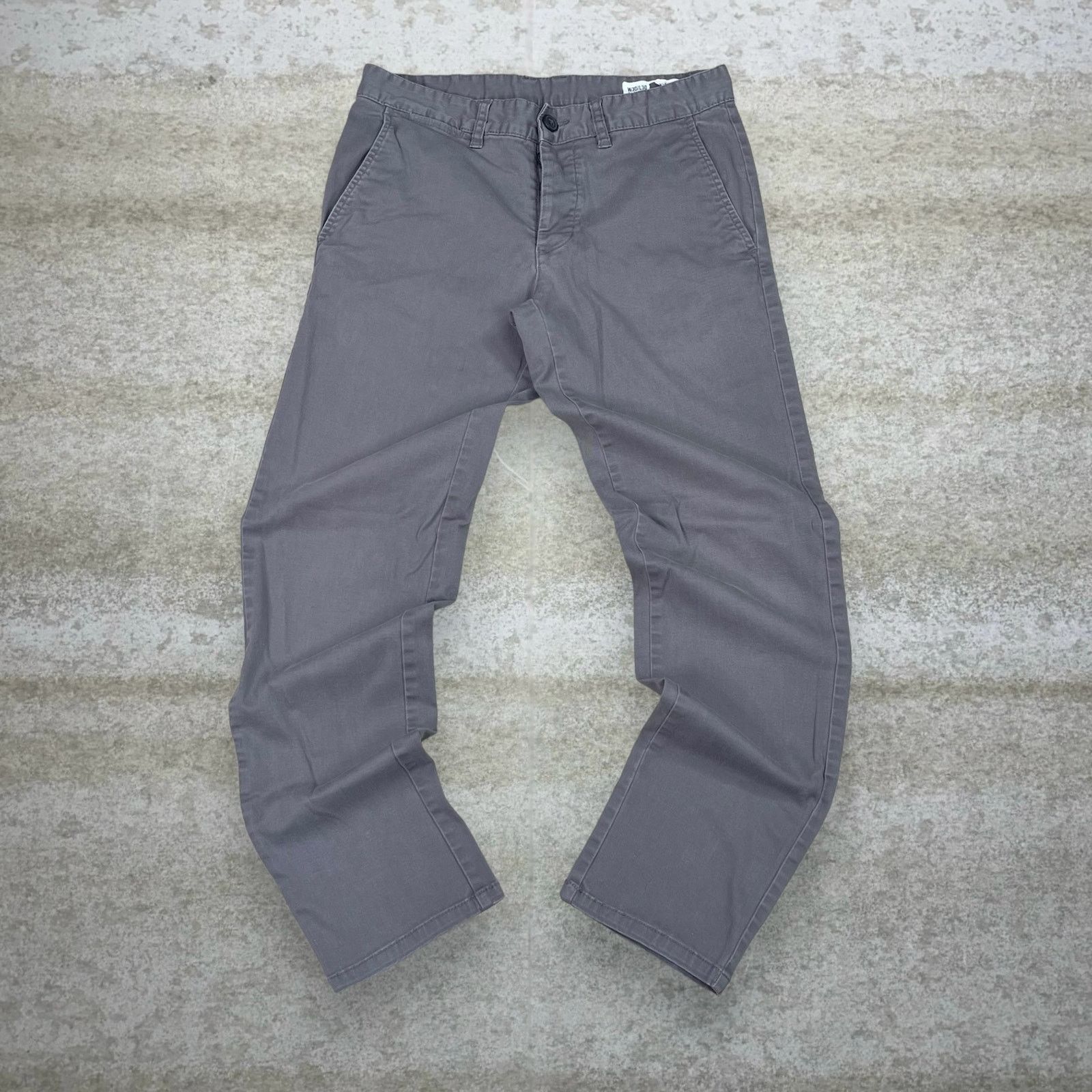 Vintage Vintage Y2K Khakis Pants 30x30 Slim Smoke Grey Flat Front Size US 30 / EU 46 - 2 Thumbnail