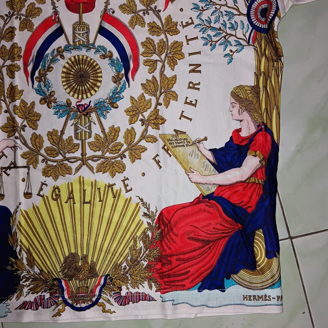 Hermes Rare vintage Hermes Paris fraternite republique francaise Size US L / EU 52-54 / 3 - 8 Thumbnail