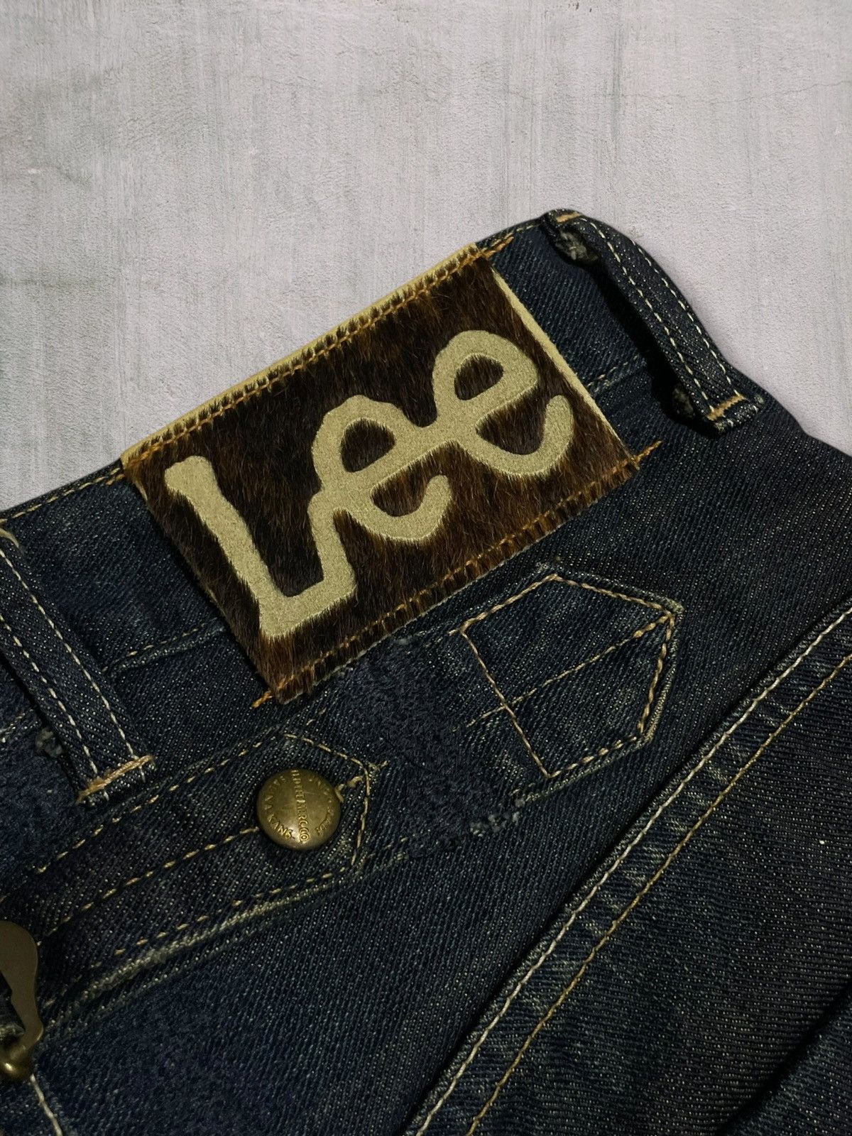 Cowboy Equipment Vintage Lee Cowboy Whisk Mud Wash Wide-Leg Buckle-Back Jeans Size US 30 / EU 46 - 10 Thumbnail