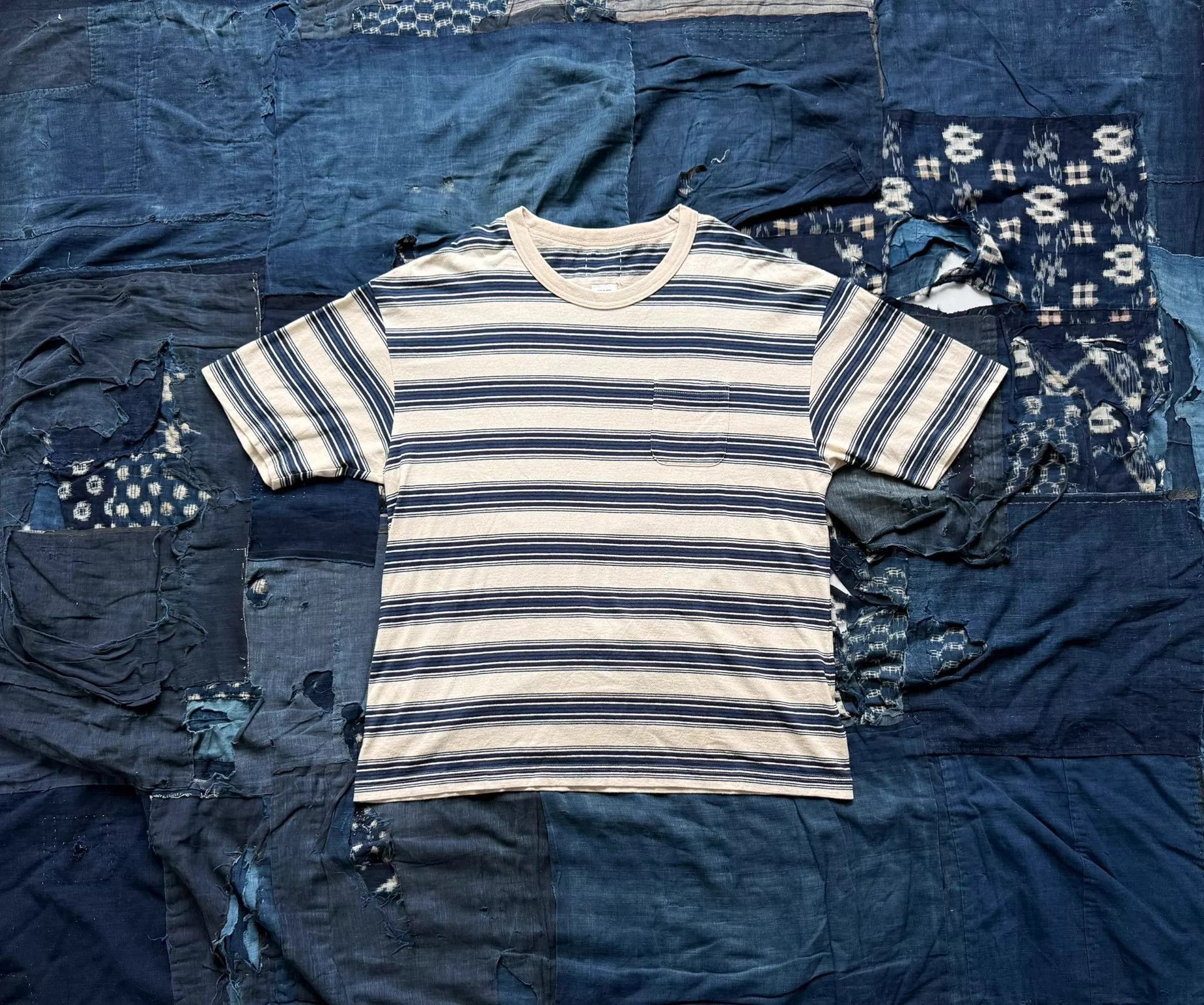 Visvim Striped Short Sleeve Pocket T-Shirt Size US XL / EU 56 / 4 - 1 Thumbnail