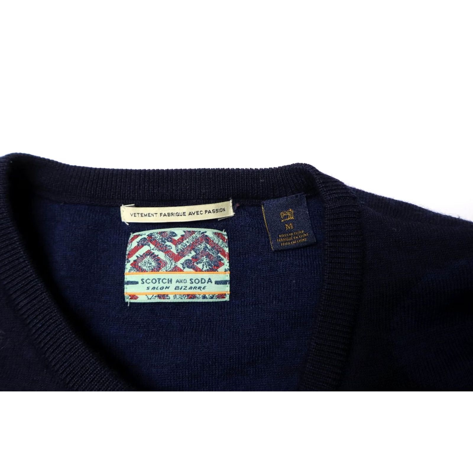 Scotch & Soda SCOTCH & SODA Jumper Men's MEDIUM Blue Pure Merino Wool Crew Neck Patterned Size US M / EU 48-50 / 2 - 7 Thumbnail