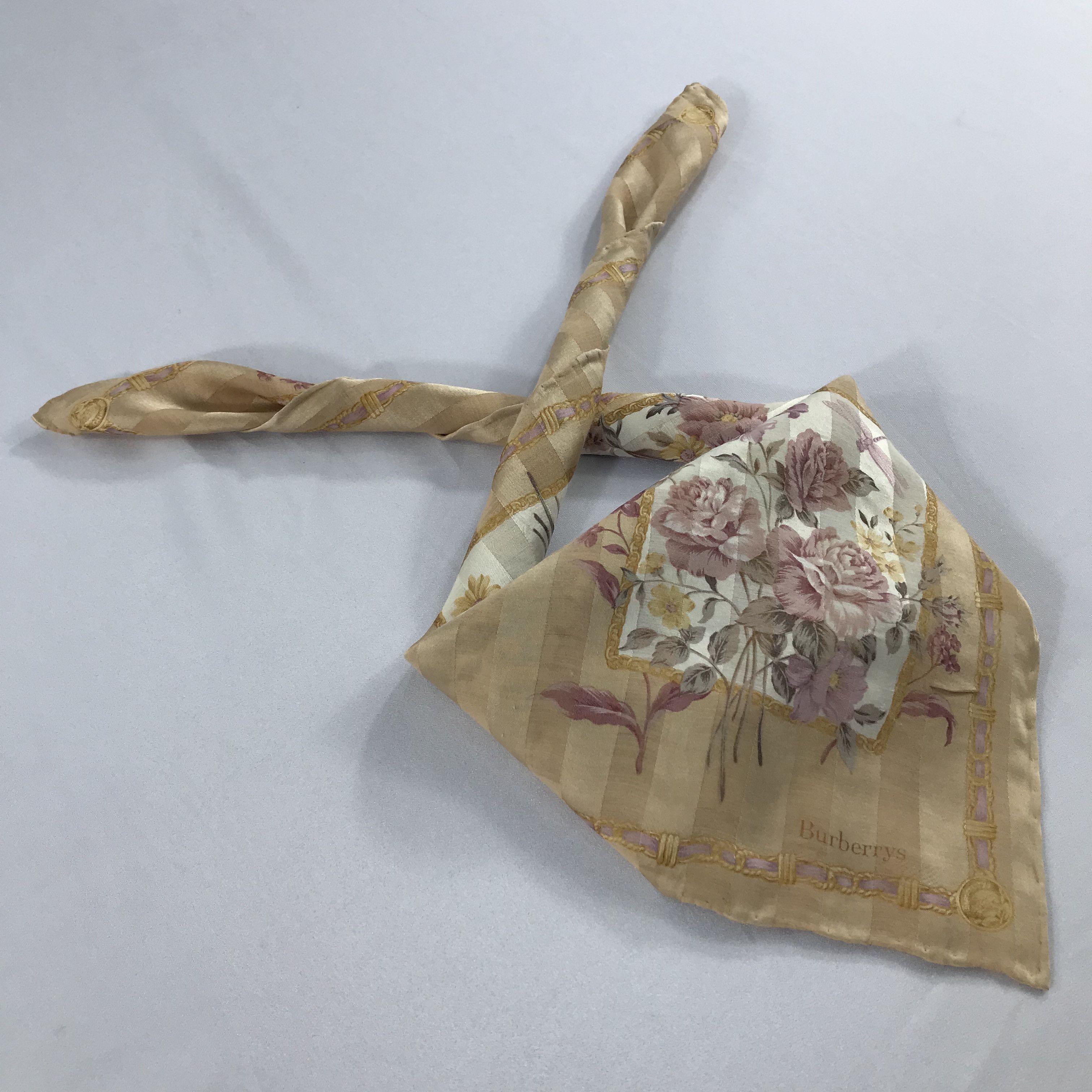 Burberry × Vintage Burberry Bandana / Handkerchief / Neckerchief - S1983 Size ONE SIZE - 4 Thumbnail