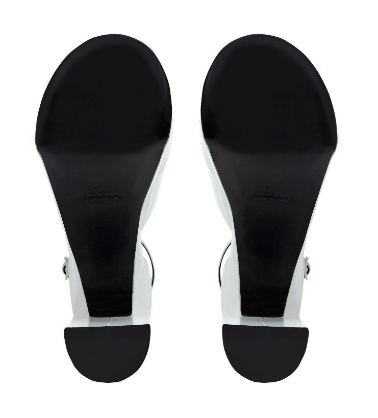 Balenciaga o1la1rc1a1024 Camden 160mm Sandals in Optical White Size US 8 / IT 38 - 7 Thumbnail