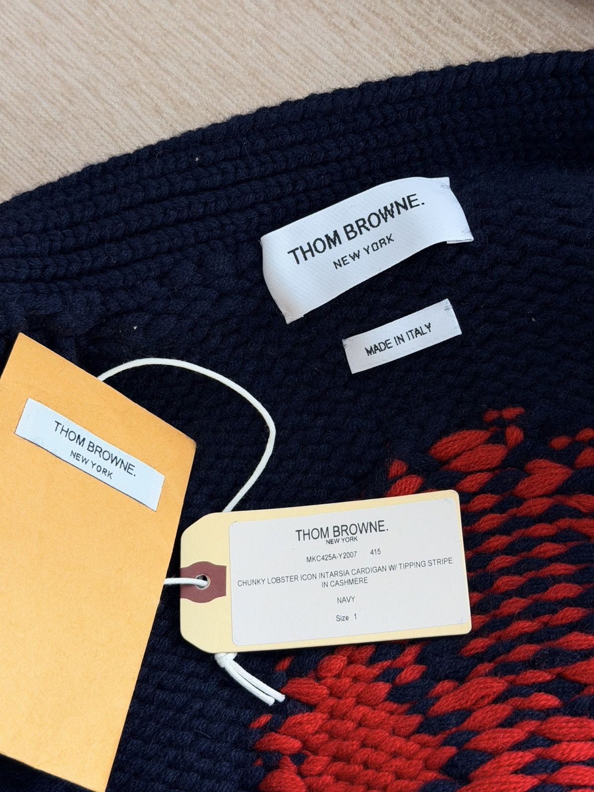 Thom Browne THOM BROWNE Intarsia Cashmere Cardigan Size US M / EU 48-50 / 2 - 6 Thumbnail