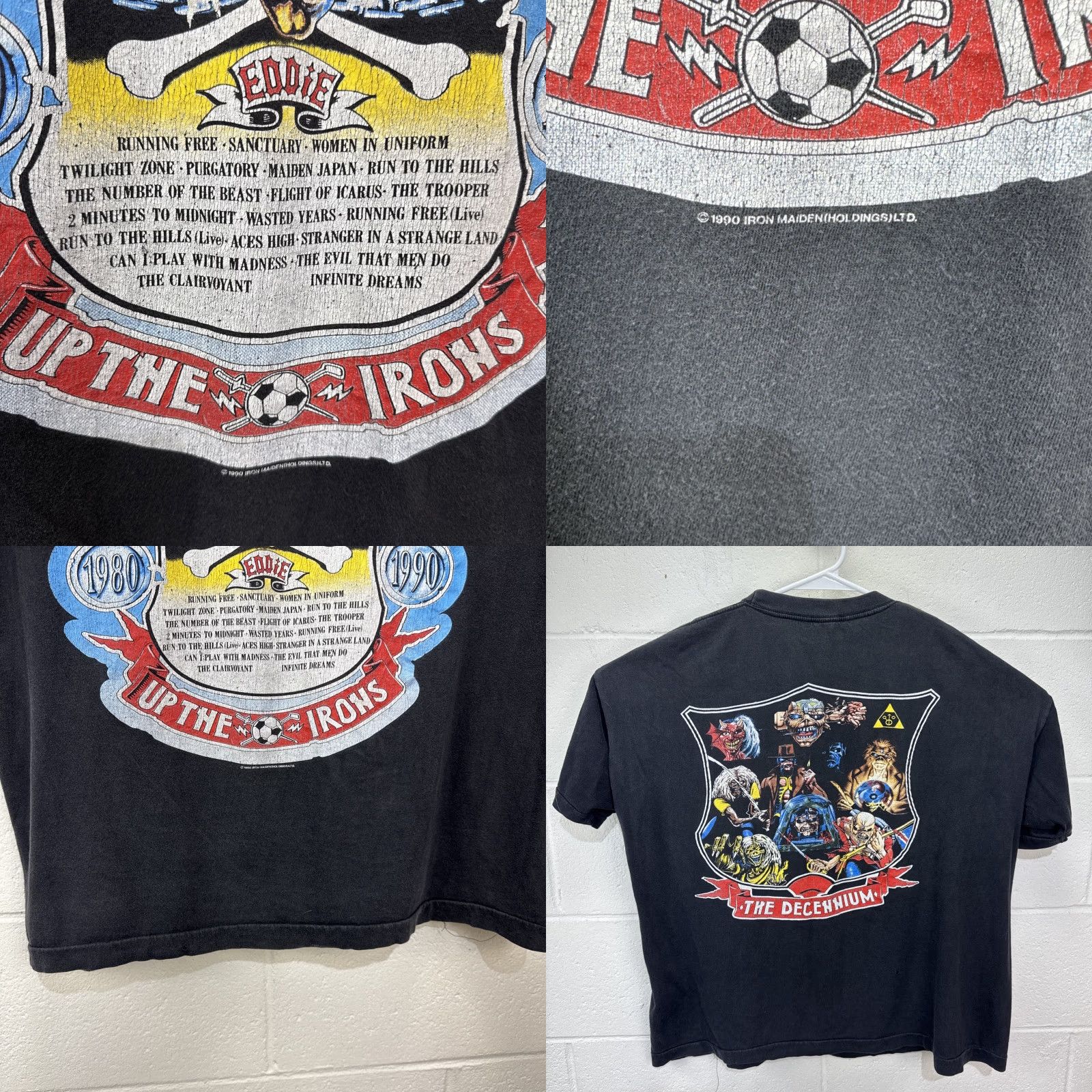 Vintage VINTAGE Iron Maiden 1990s T Shirt Men Large Rock Band 90s Graphic Print Size US L / EU 52-54 / 3 - 8 Thumbnail