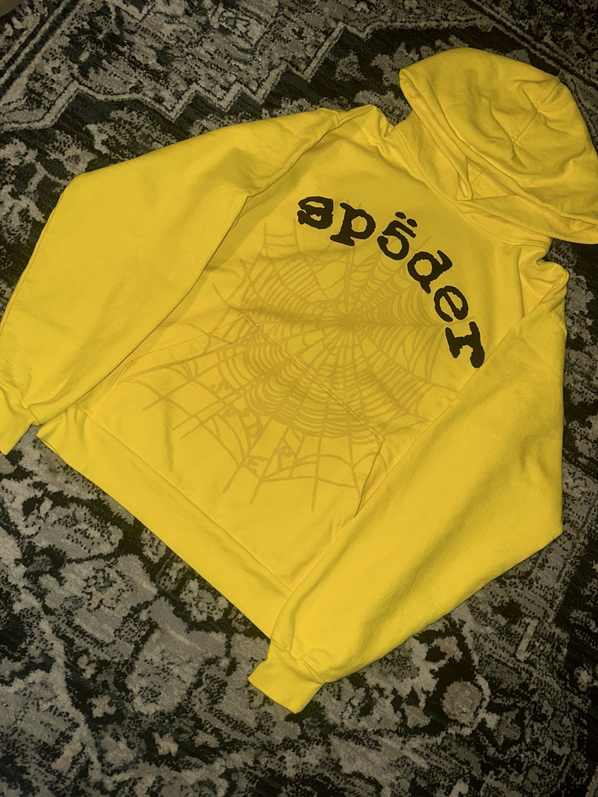 image of Spider Worldwide Sp5Der Legacy Hoodie (Yellow), Men's (Size Small)