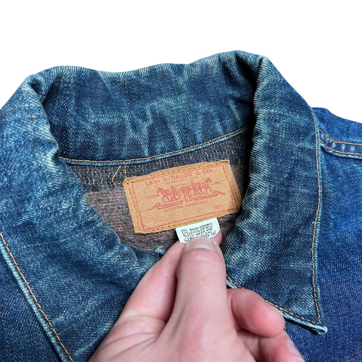 Levi's 60s Levi’s Big E Type III Trucker Blanket Lined Denim Jacket Size US L / EU 52-54 / 3 - 6 Thumbnail