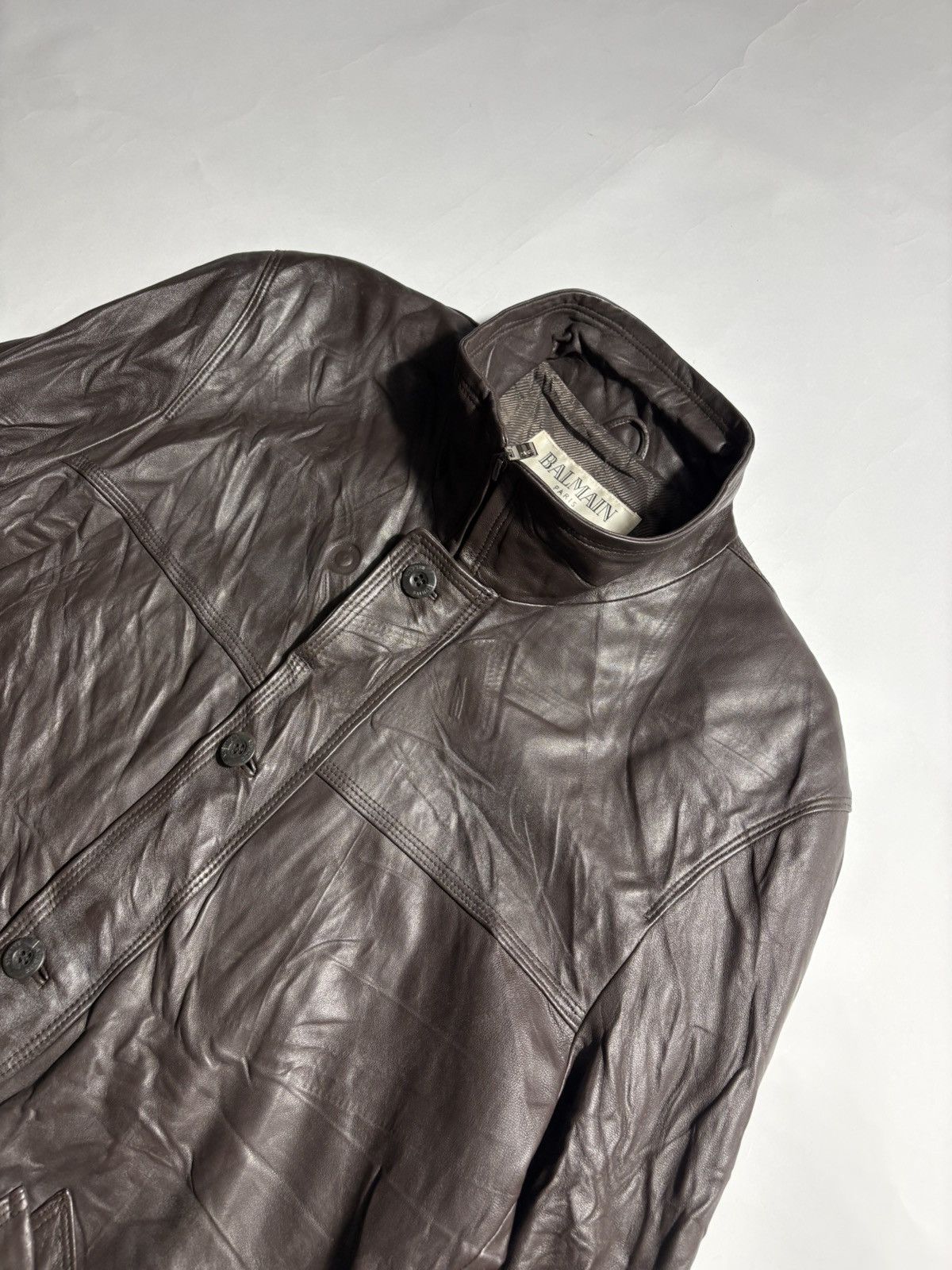 Balmain VINTAGE BALMAIN LEATHER JACKET Size US M / EU 48-50 / 2 - 4 Thumbnail
