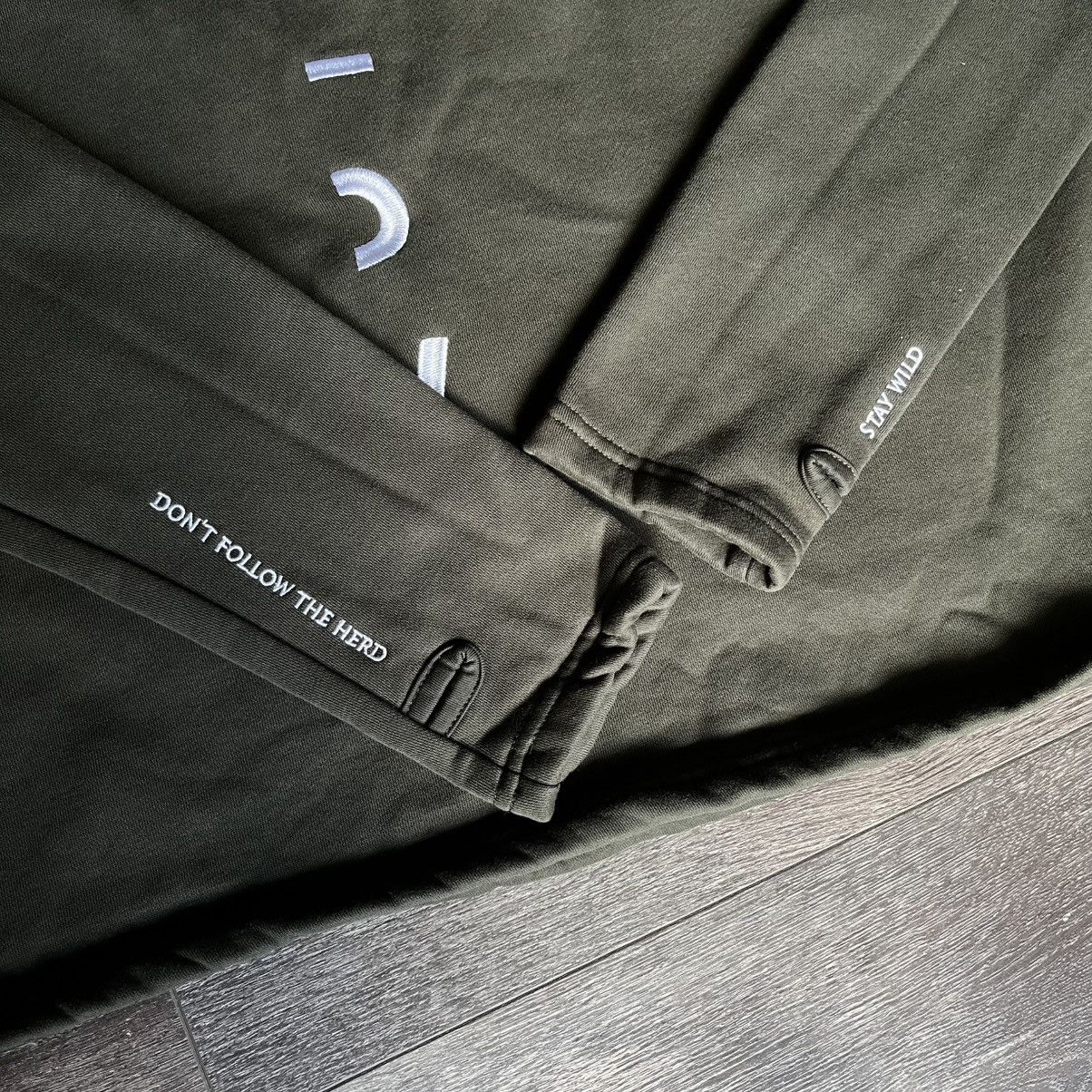 Other Rein Love Clothing Icon Embroidered Logo Hoodie Khaki White Size US XL / EU 56 / 4 - 5 Thumbnail