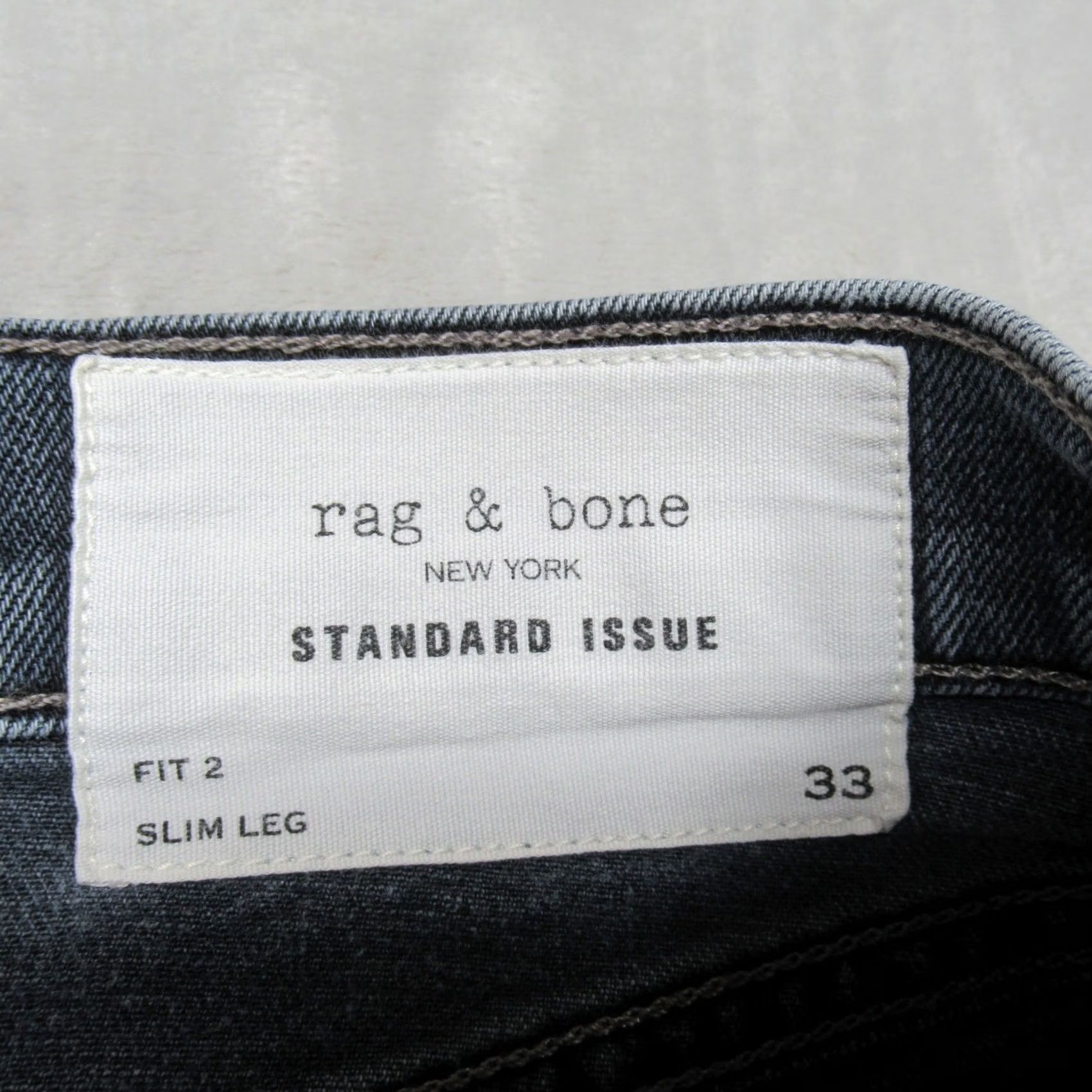 Rag & Bone Rag & Bone Jeans Mens 33x29 Gray Minna Wash Slim Leg 5-Pocket Denim Shirt? Size US 33 - 4 Thumbnail