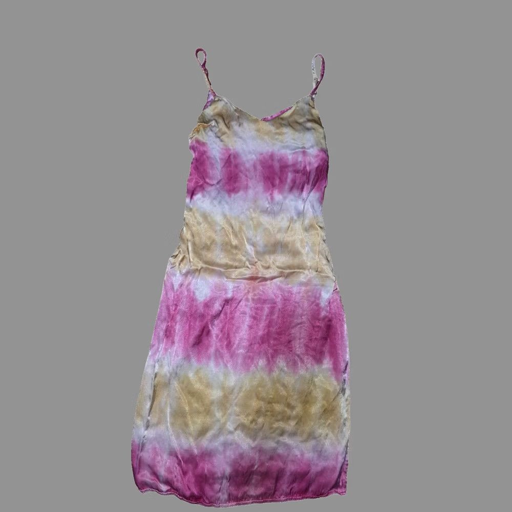 Forever 21 Forever 21 Slip Dress Women's Size S Pink Orange Tie Dye Sleeveless V-Neck Knee Length Casual Summer Size S / US 4 / IT 40 - 1 Thumbnail