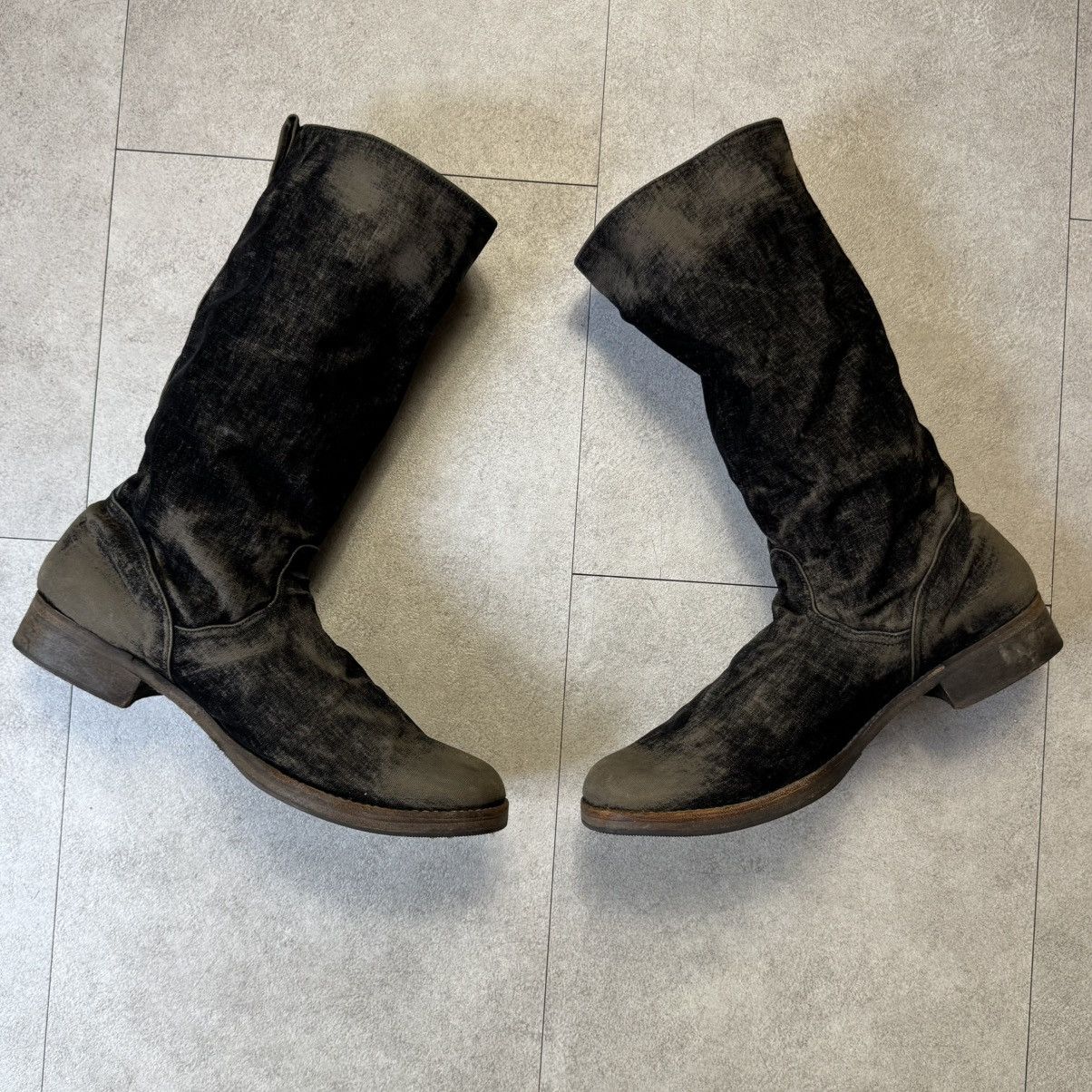 Jun Takahashi × Undercover Undercover but beautiful Denim Boots Size US 10.5 / EU 43-44 - 2 Thumbnail