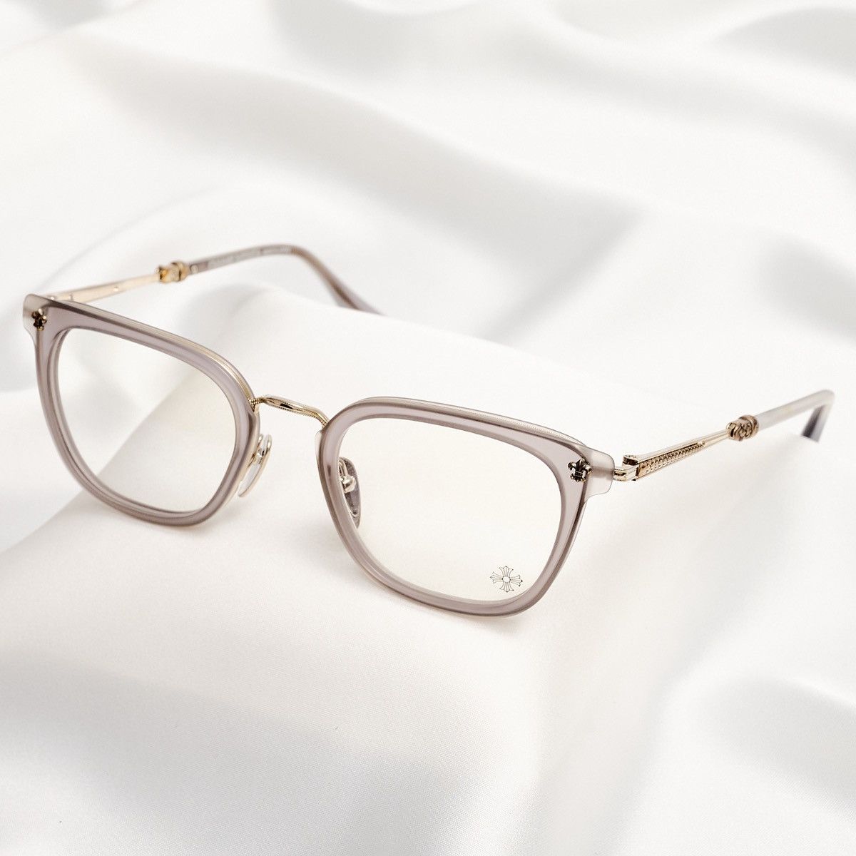 Chrome Hearts CHROME HEARTS STRAPADICTOME MATTE GRAPHITE /SHINY SILVER GLASSES Size ONE SIZE - 2 Thumbnail