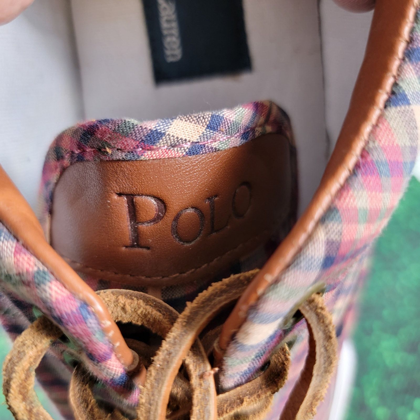 Polo Ralph Lauren Ralph Lauren Polo Vaughn Boat Deck Shoes Wine Plaid Sz 8D Size US 8 / EU 41 - 7 Thumbnail