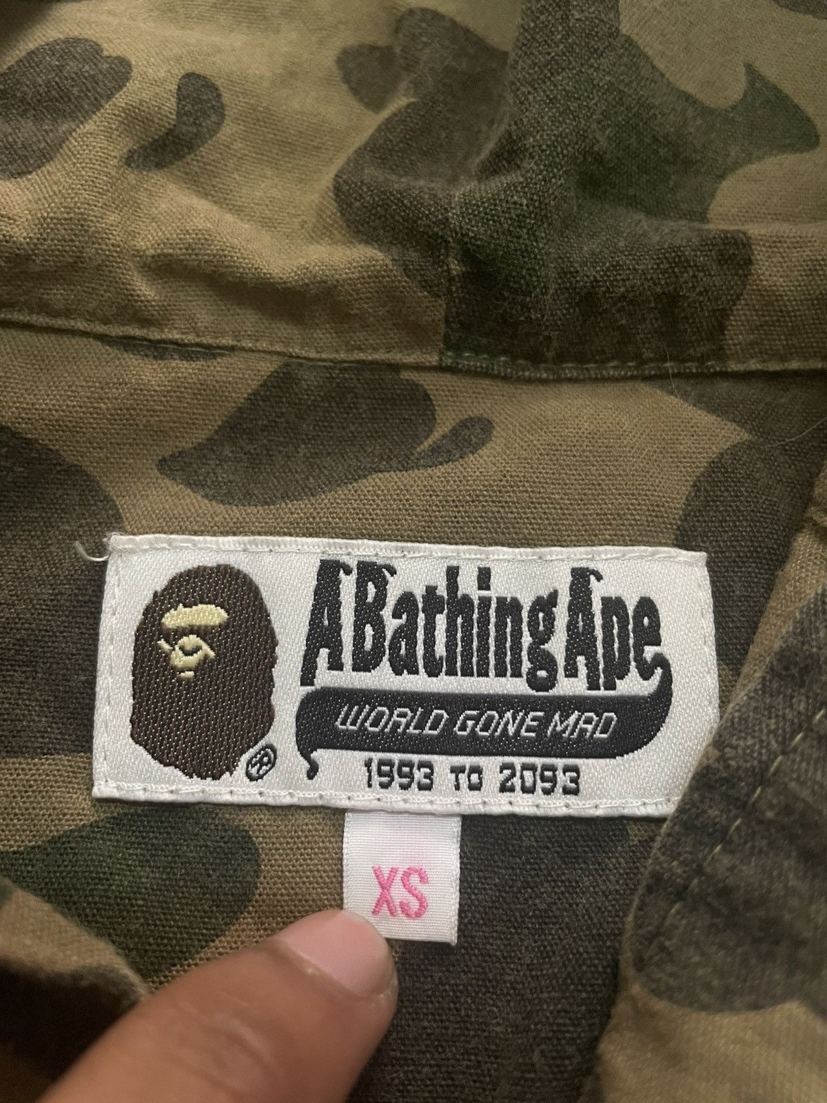 Bape Bape Shark Camouflage Ladies Button Up Shirt With Hoodie Size XS / US 0-2 / IT 36-38 - 6 Thumbnail
