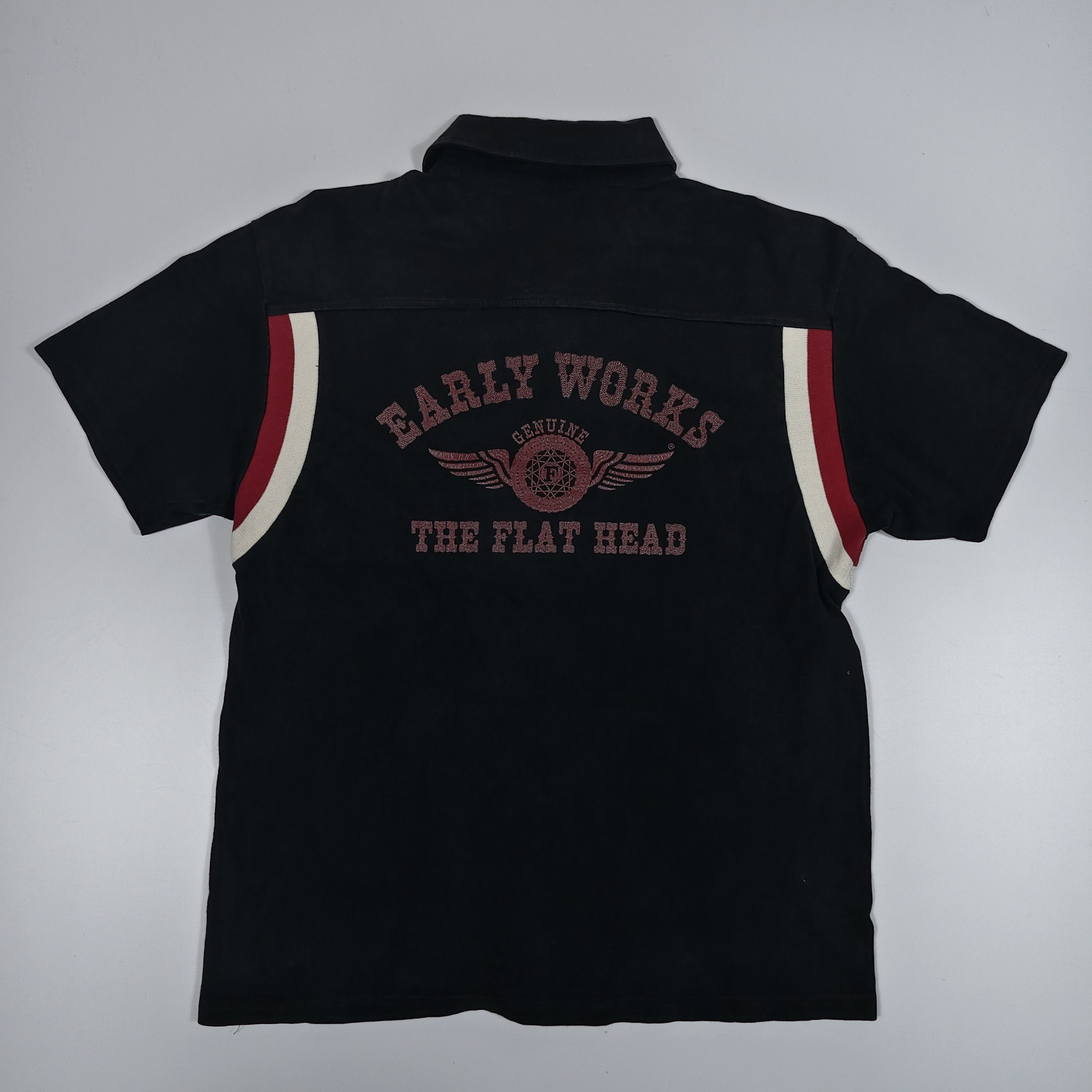 The Flat Head Vintage The Flat Head Early Works Bowling Black Stripes #A Size US M / EU 48-50 / 2 - 1 Thumbnail