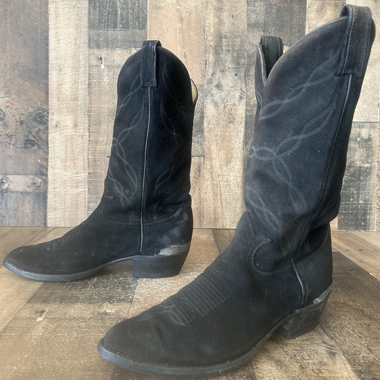 Tony Lama Tony Lama Vintage Gold Label Suede Cowboy Boots Mens 8.5 D Size US 8.5 / EU 41-42 - 2 Thumbnail