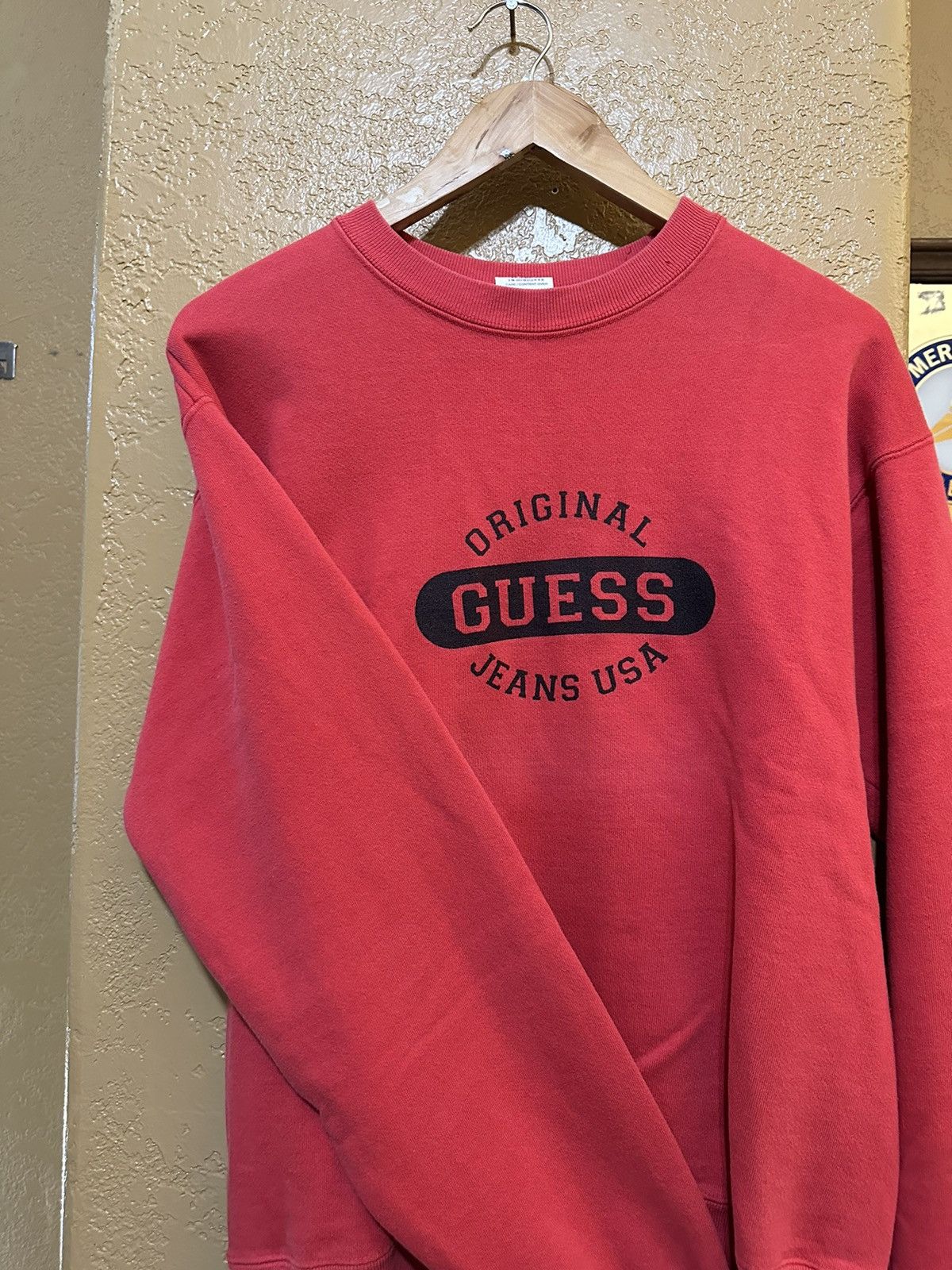 Guess × Vintage 📌 Vintage Faded 90s Guess Jeans Sweatshirt Size US S / EU 44-46 / 1 - 2 Thumbnail