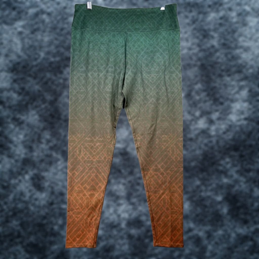 Soft Surroundings Soft Surroundings Legging Geometric Ankle Slimming Stretch NWT L Green Multicolor Pants Women Size 36" / US 14 / IT 50 - 1 Thumbnail