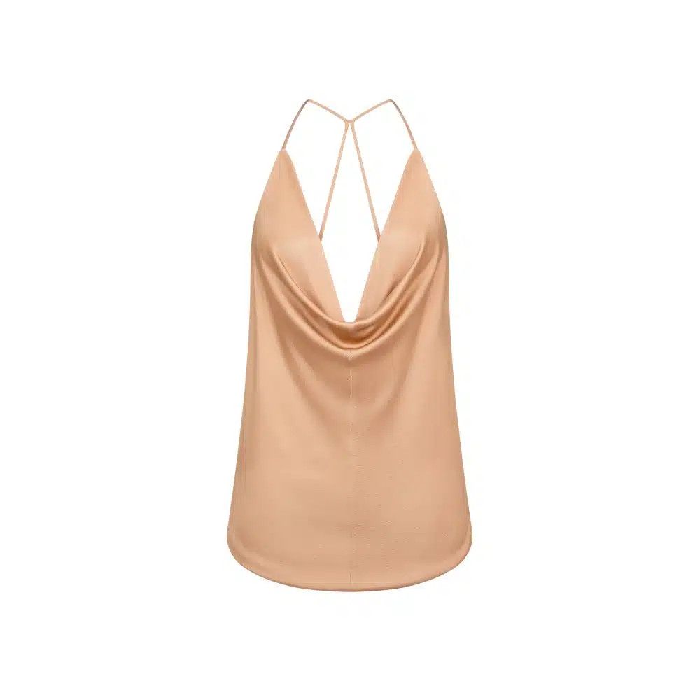 Tom Ford o1loc1c0426 TSJ579 Cowl Collar Tank Top in Beige Size S / US 4 / IT 40 - 1 Thumbnail