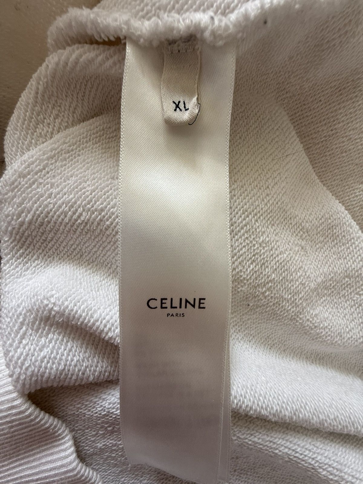Celine Celine white black logo hoodie Hedi Slimane grail XL Size US XL / EU 56 / 4 - 24 Thumbnail