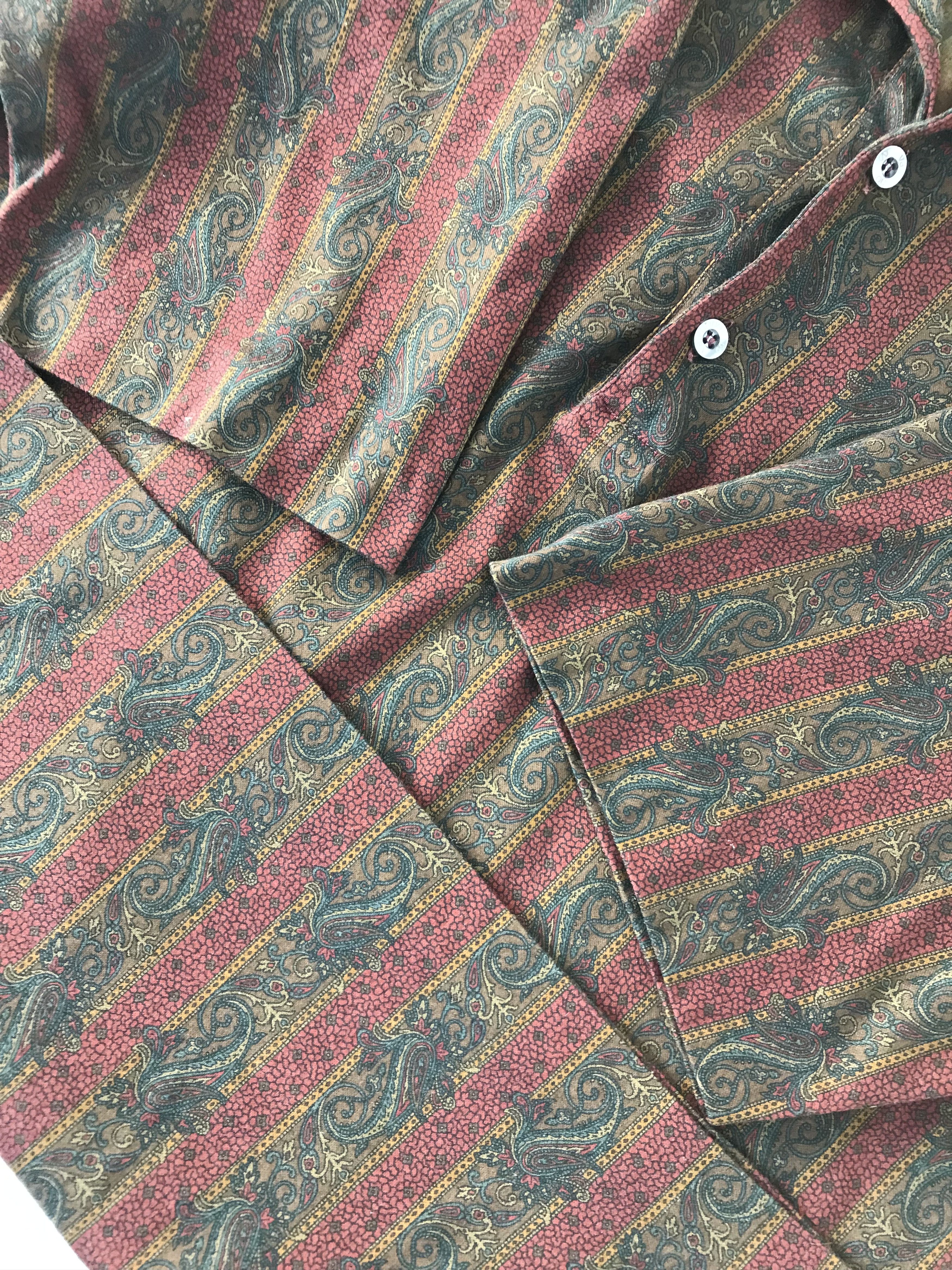 Valentino Vtg Valentino Chemises Paisley Art Full Print Polo Shirt Size US M / EU 48-50 / 2 - 5 Thumbnail