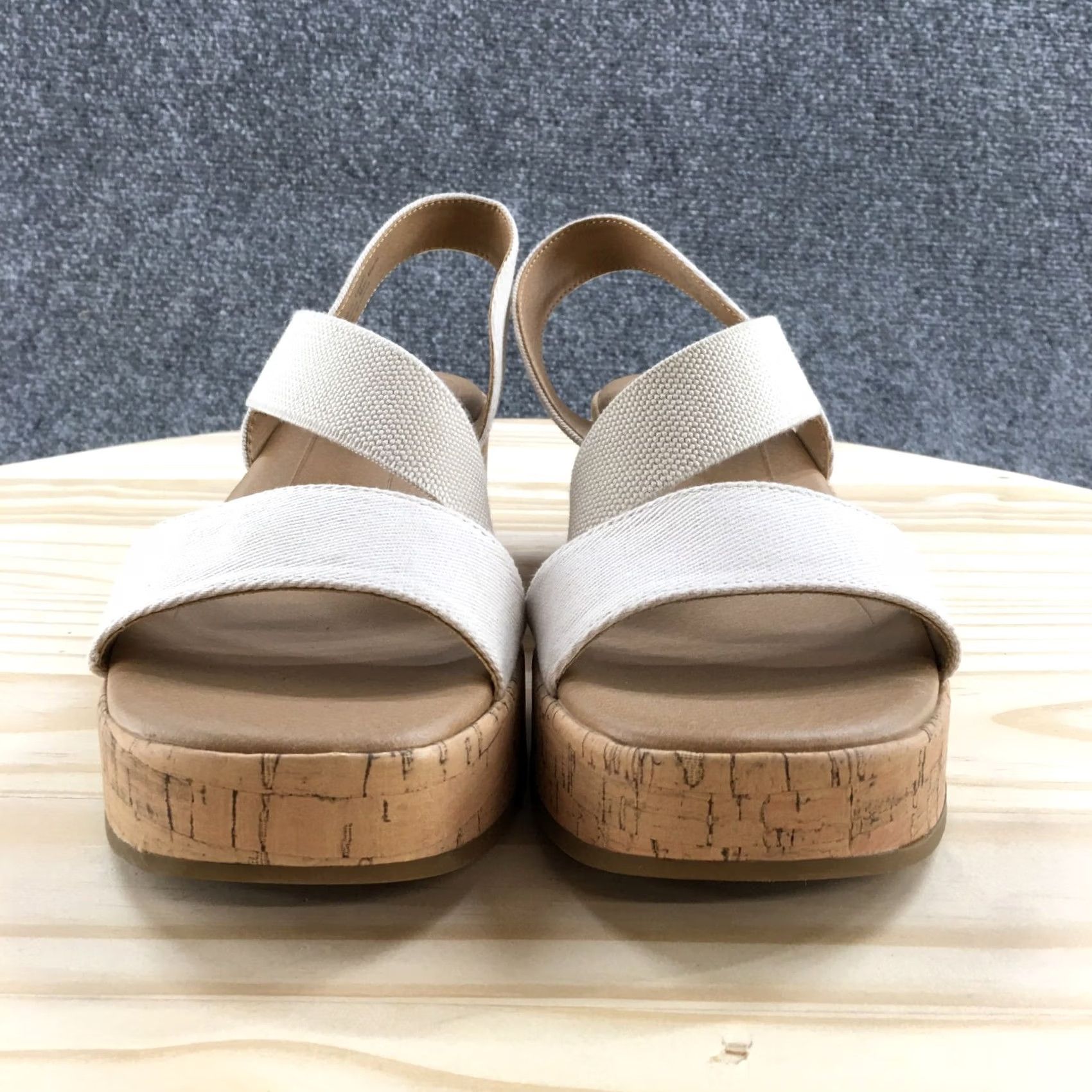 Vintage Lifestride Sandals Womens 8.5M Slingback Beige Slip On Open Toe Wedge Heels Size US 9 / IT 39 - 7 Thumbnail