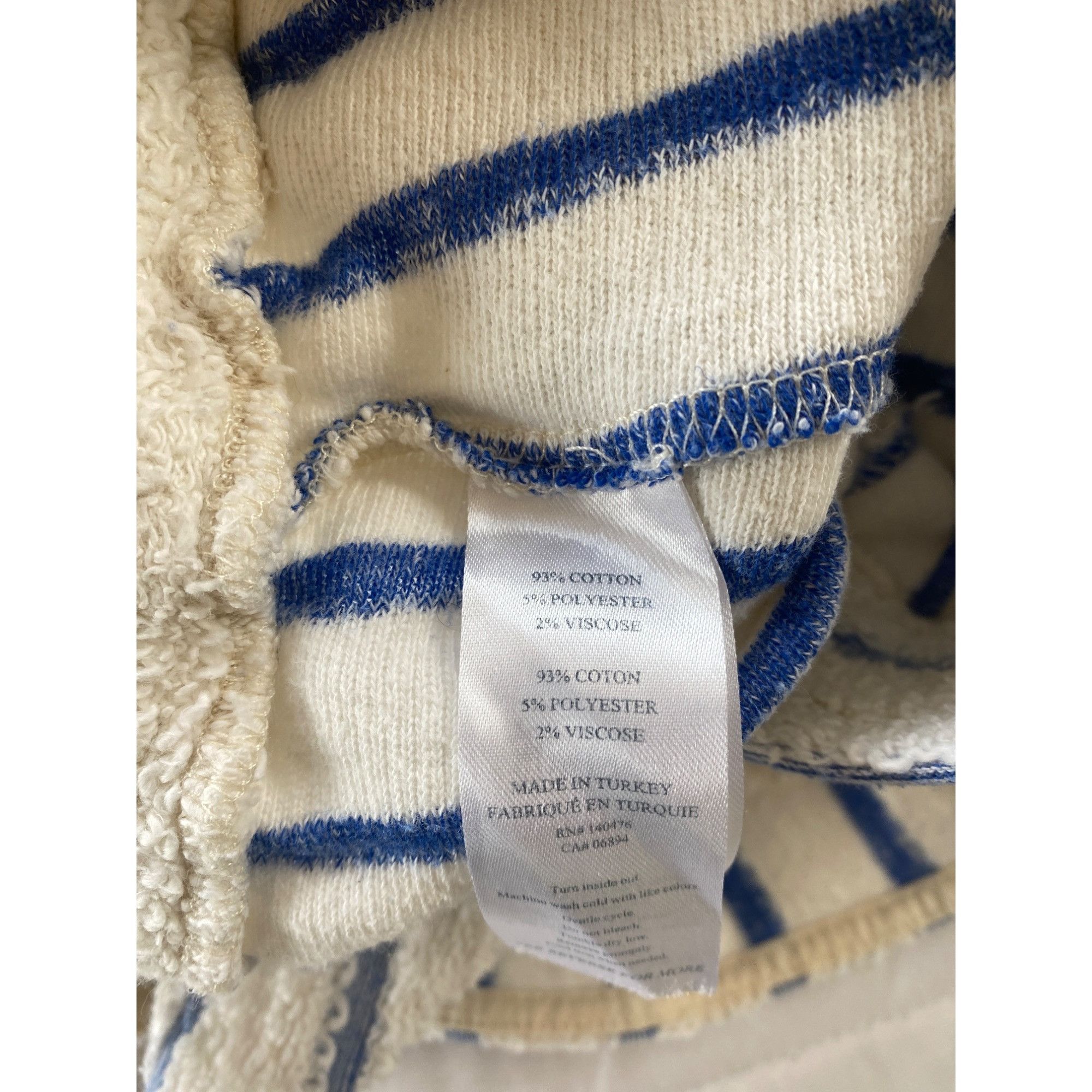 Faherty Faherty Pacífica Terry Shorts Stripes Cream Blue Pockets Dra Size 27" / US 4 / IT 40 - 8 Thumbnail