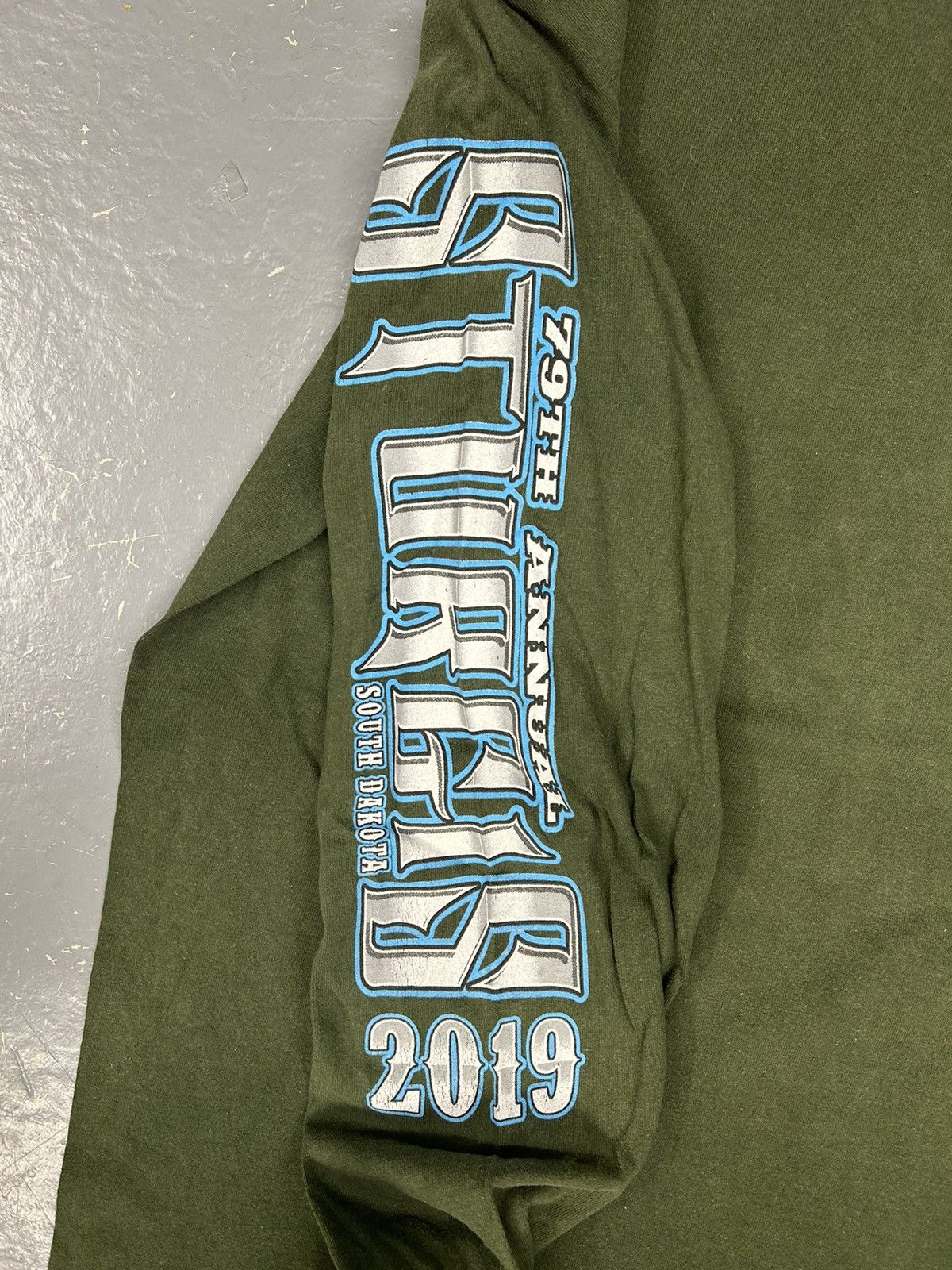 Harley Davidson × Vintage Crazy Vintage Y2K Essential Sturgis POW Green Longsleeve Tee Size US L / EU 52-54 / 3 - 5 Thumbnail