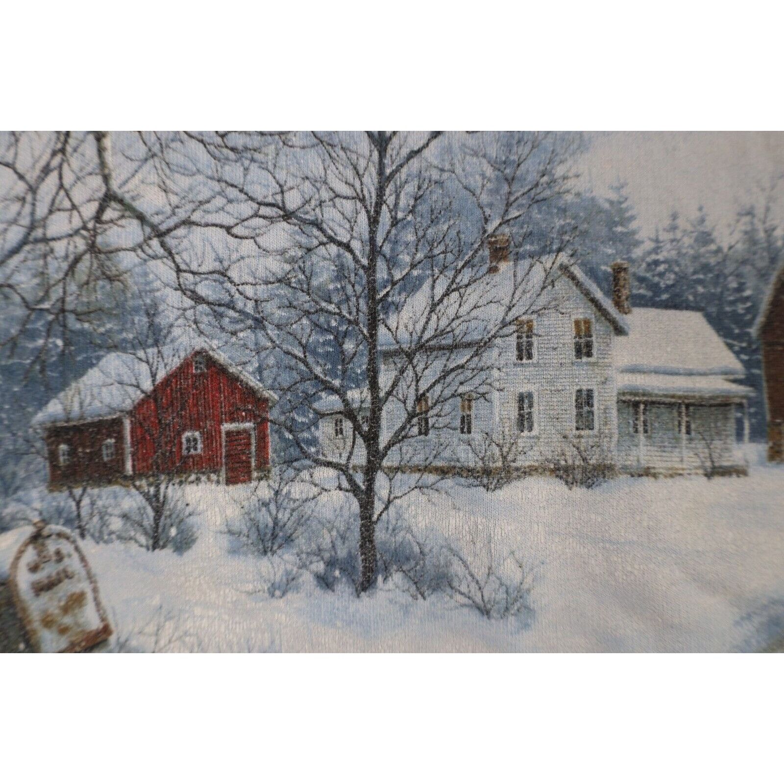 Vintage Vintage 90s Christmas Farmhouse All Over Print Sweatshirt Size L / US 10 / IT 46 - 6 Thumbnail