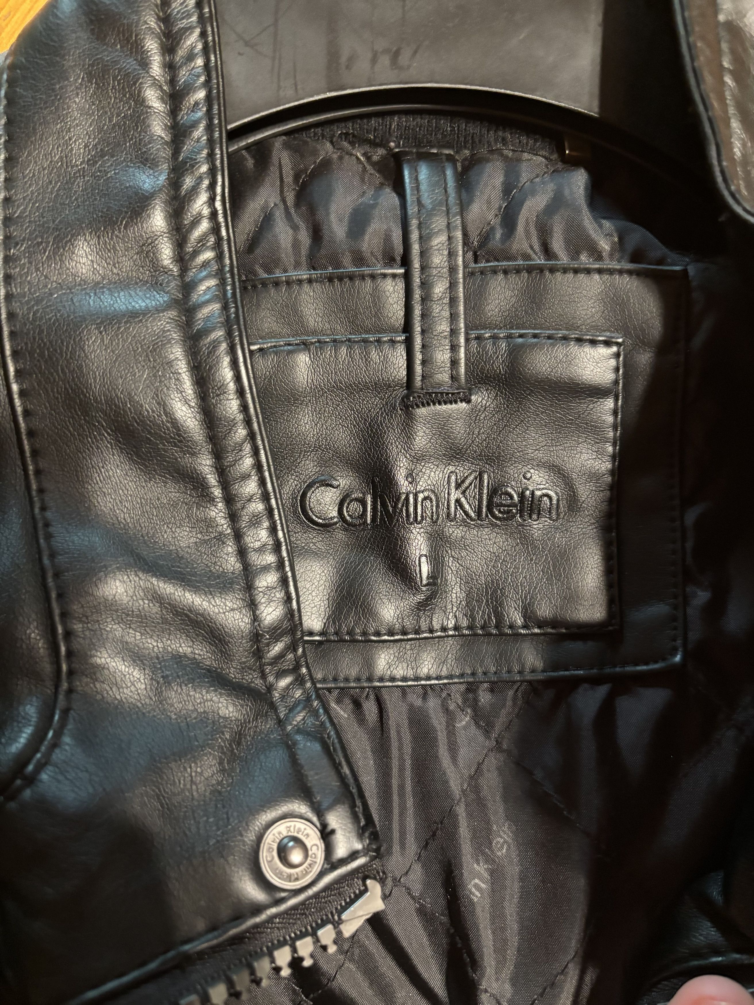Calvin Klein Calvin Klein Leather Jacket Size US L / EU 52-54 / 3 - 3 Thumbnail