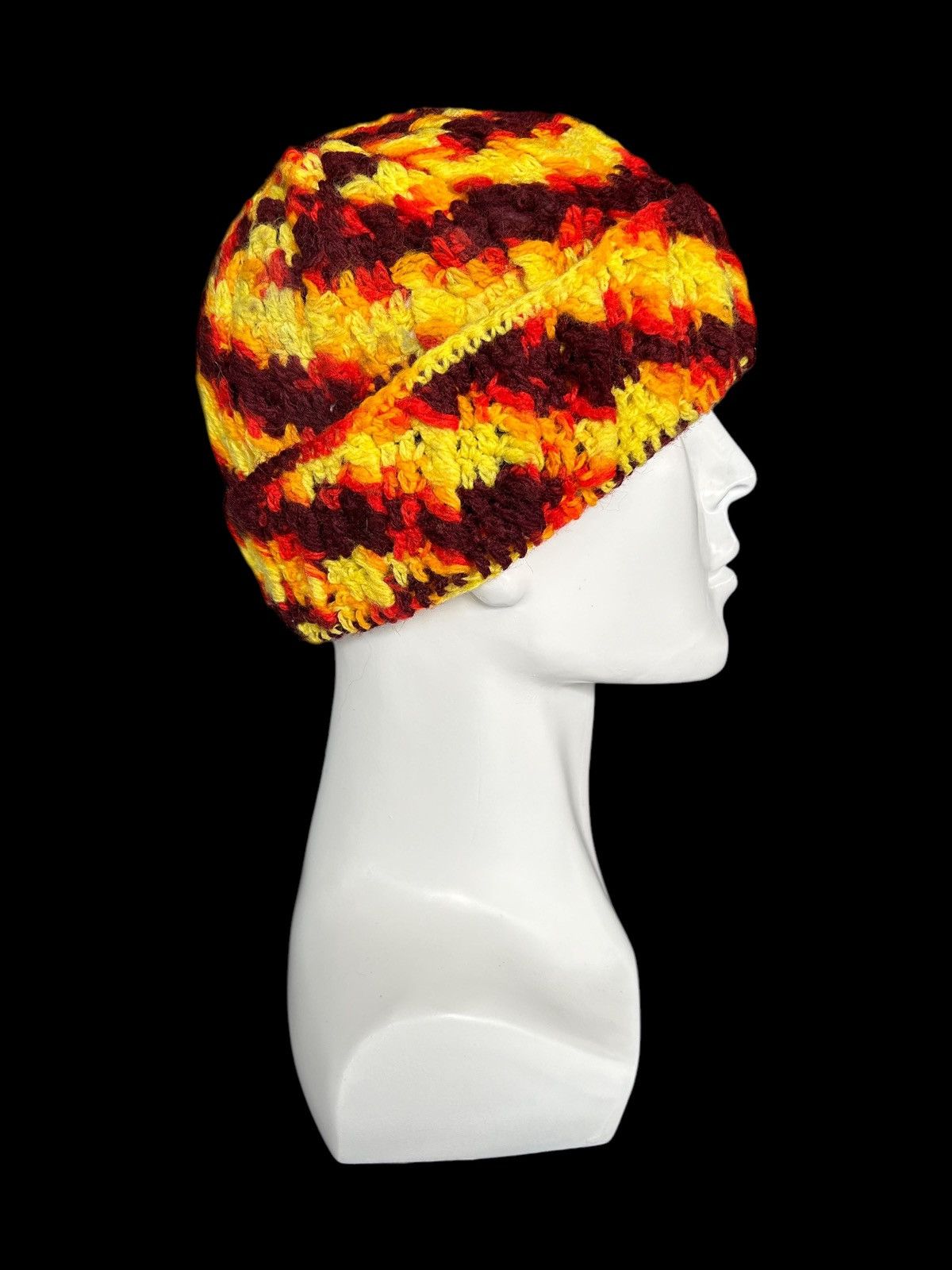 Japanese Brand × Kapital × Vintage Crochet Knitted Handmade Rare Beanie Hats ☠️☠️💥 Size ONE SIZE - 3 Thumbnail