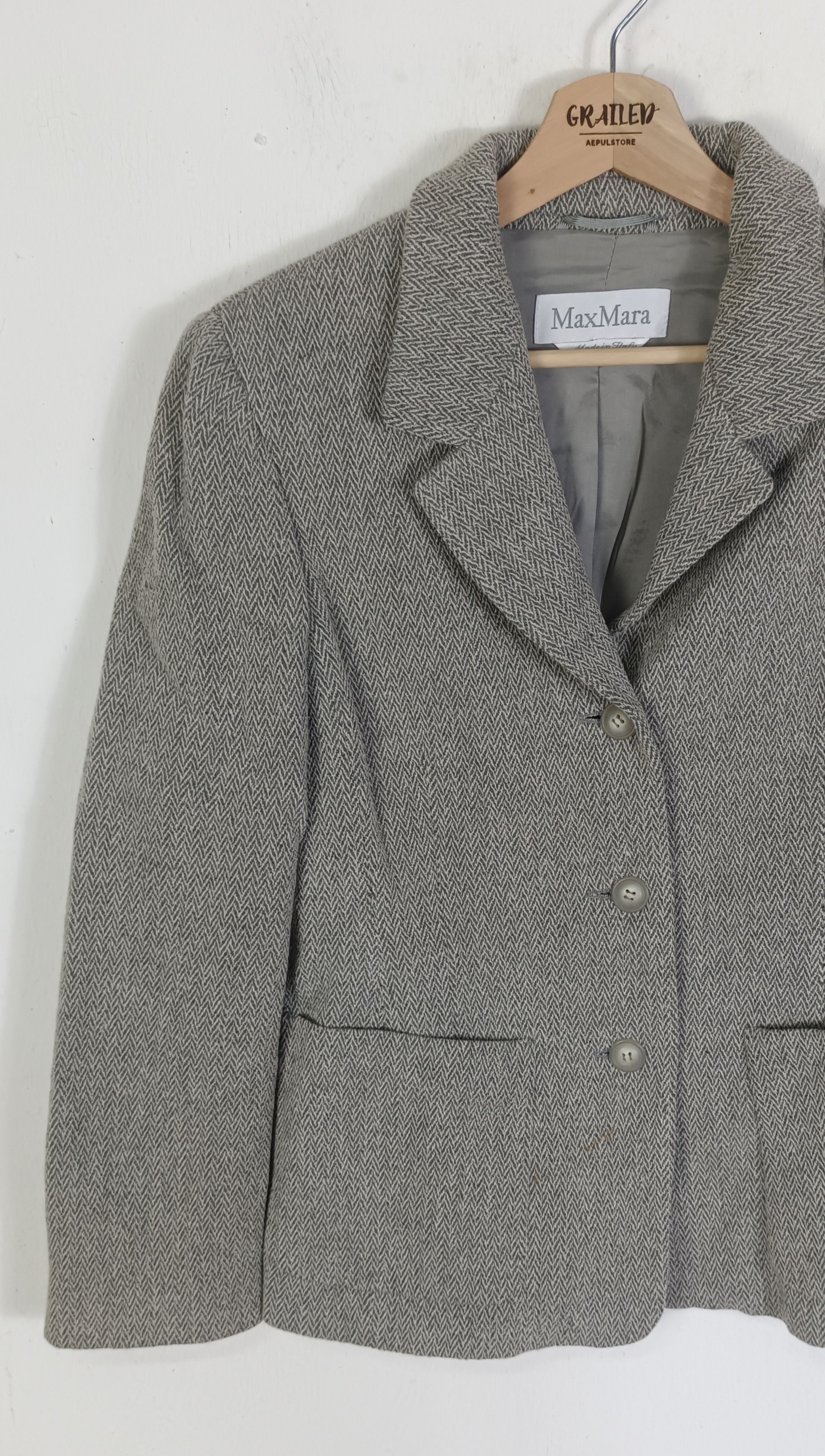 Max Mara Max Mara Womens Woll Coat Jacket Size S / US 4 / IT 40 - 4 Thumbnail
