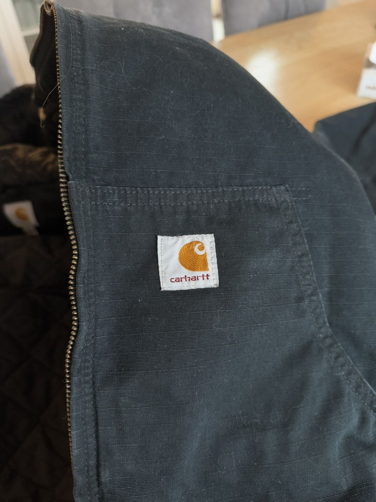 Carhartt × Vintage Carhartt Active Jacket Navy Washed Distressed Baggy Vintage Size US L / EU 52-54 / 3 - 19 Thumbnail