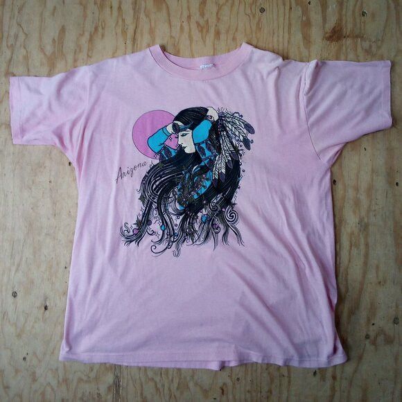 Vintage Vintage Native American First Nations Arizona Lady T-Shirt Size US XL / EU 56 / 4 - 2 Thumbnail