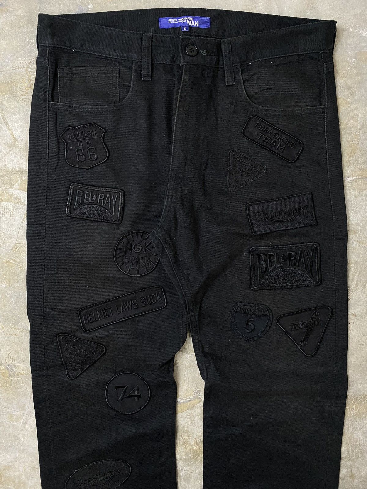 Junya Watanabe Junya Watanabe Man - CDG SS02 Biker Patchwork Jeans Size US 34 / EU 50 - 2 Thumbnail