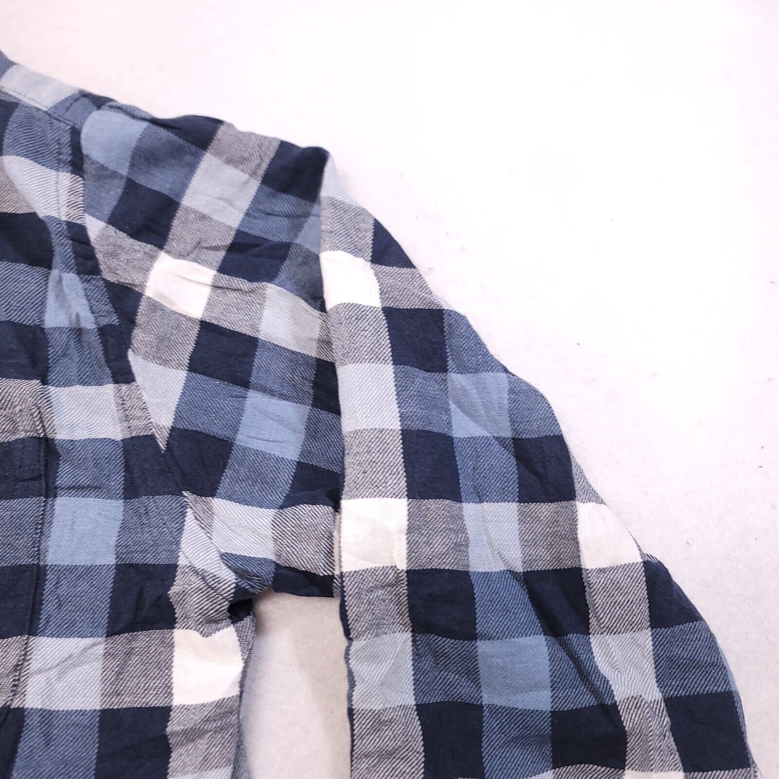 Croft & Barrow Croft & Barrow Gingham Flannel Shirt Mens Size Medium M Blue Size US M / EU 48-50 / 2 - 5 Thumbnail