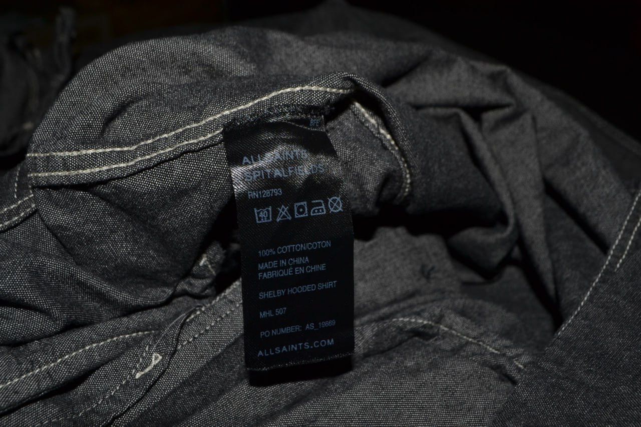 Allsaints All Saints Dye Cotton Wash Chambray Hooded Shirt Size M Size US M / EU 48-50 / 2 - 13 Thumbnail