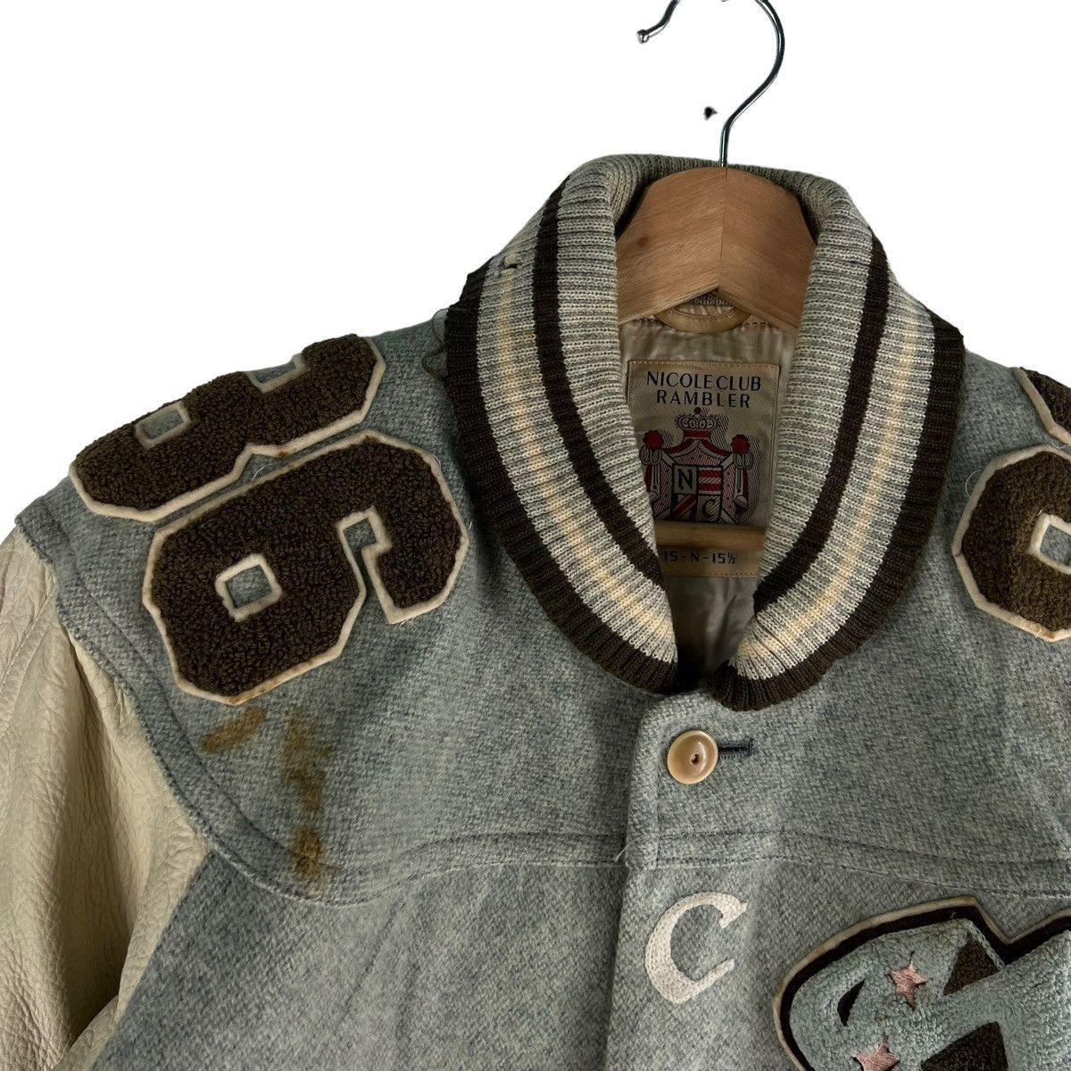 Japanese Brand 🔥90s Vintage Leather Varsity Jacket Nicole Club IsseyMiyake Size US S / EU 44-46 / 1 - 3 Thumbnail
