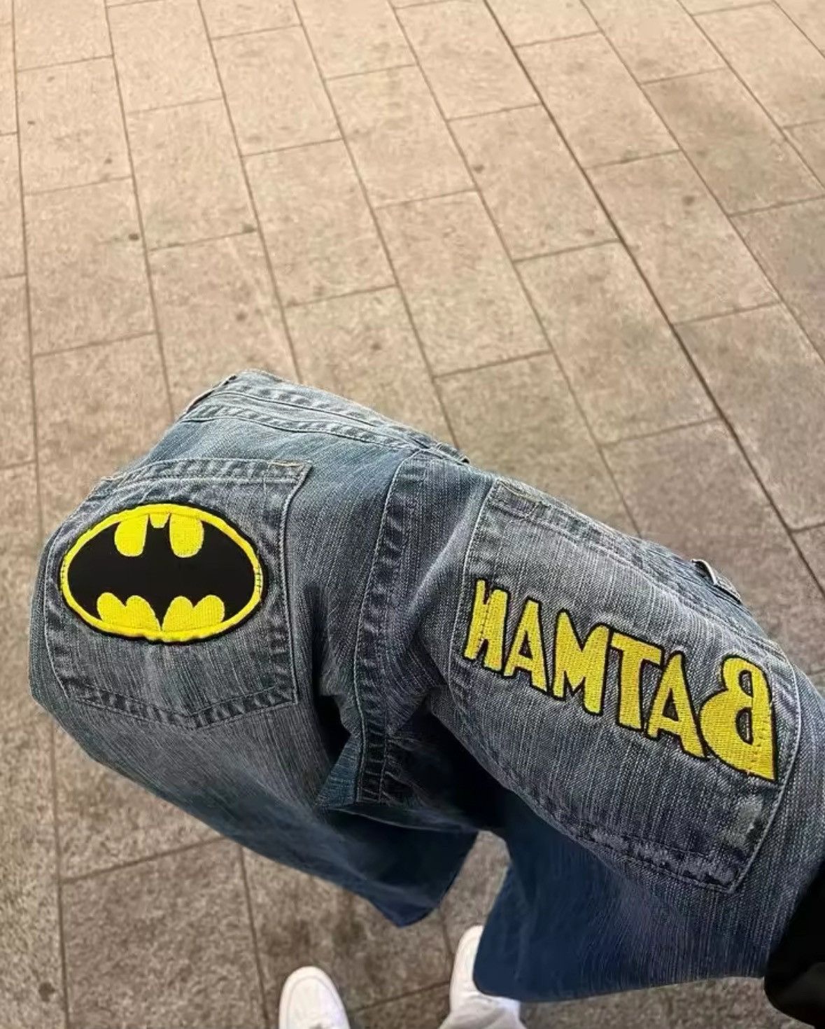 The Unbranded Brand Denim batman jeans Size US 34 / EU 50 - 2 Thumbnail