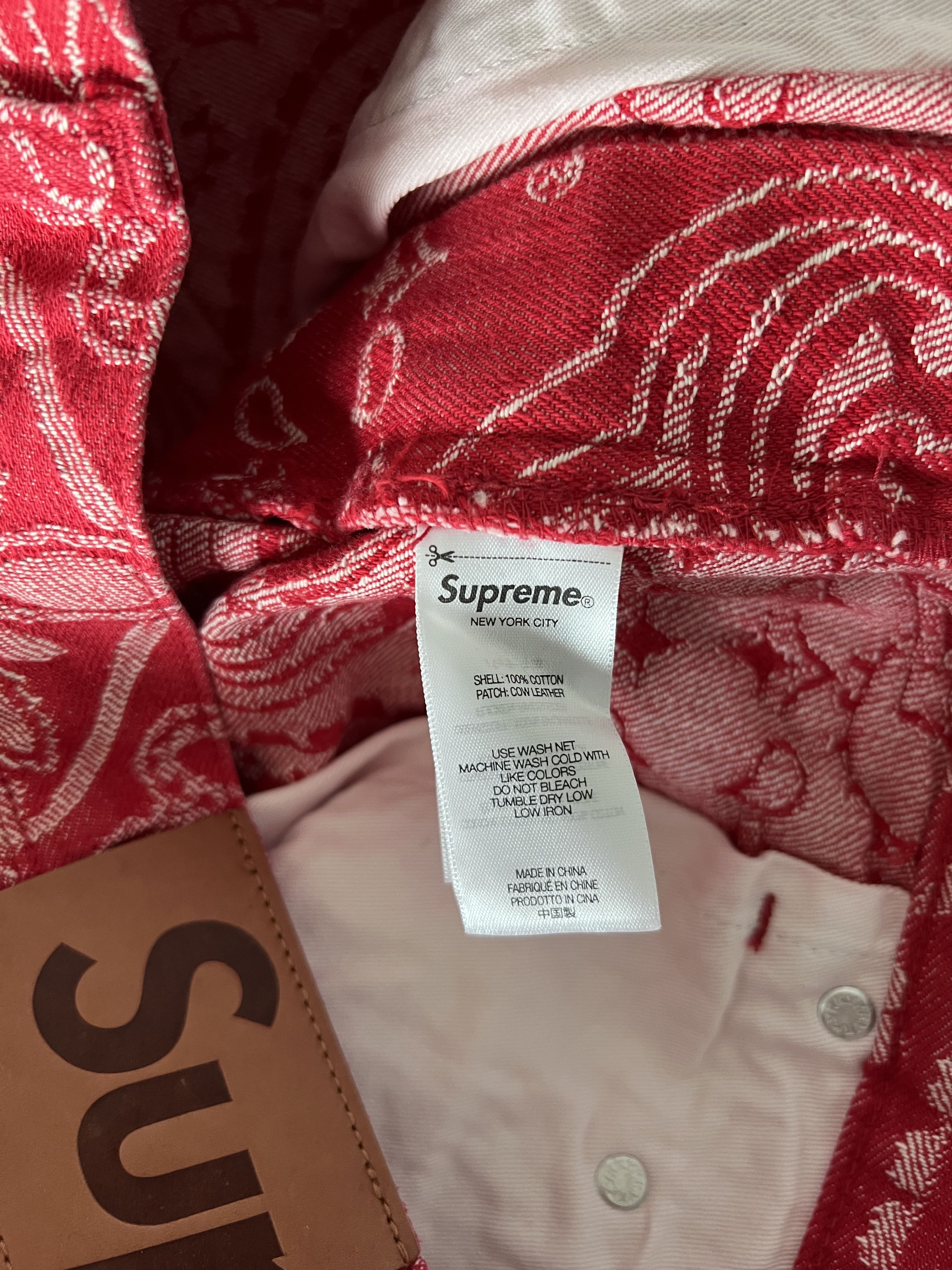 Supreme Supreme Paisley Jacquard Baggy Jeans in Red Size US 34 / EU 50 - 7 Thumbnail