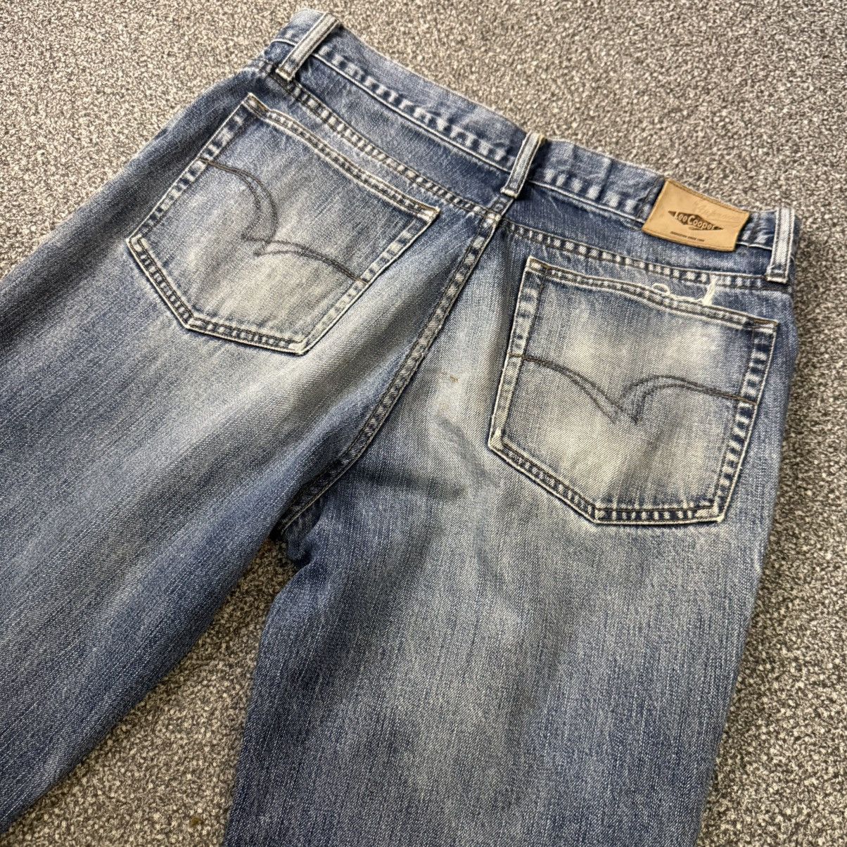 Seditionaries 1988 Casual Urban Lee Cooper Distressed WideLeg Denim Size US 36 / EU 52 - 6 Thumbnail