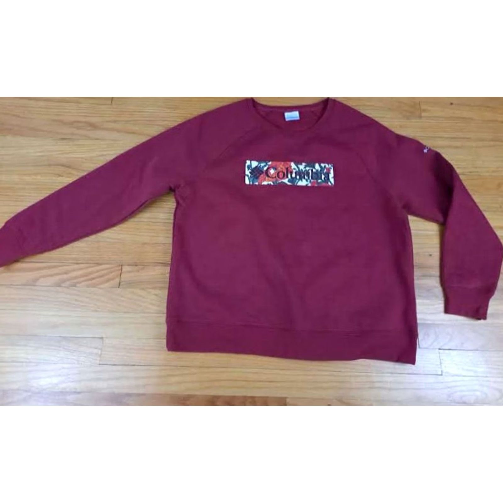 Vintage Columbia Sweatshirt Womens Pullover Flower Child Crew Neck Purple 2XL Long Sleeve Cotton Size XXL / US 16-18 / IT 52-54 - 3 Thumbnail
