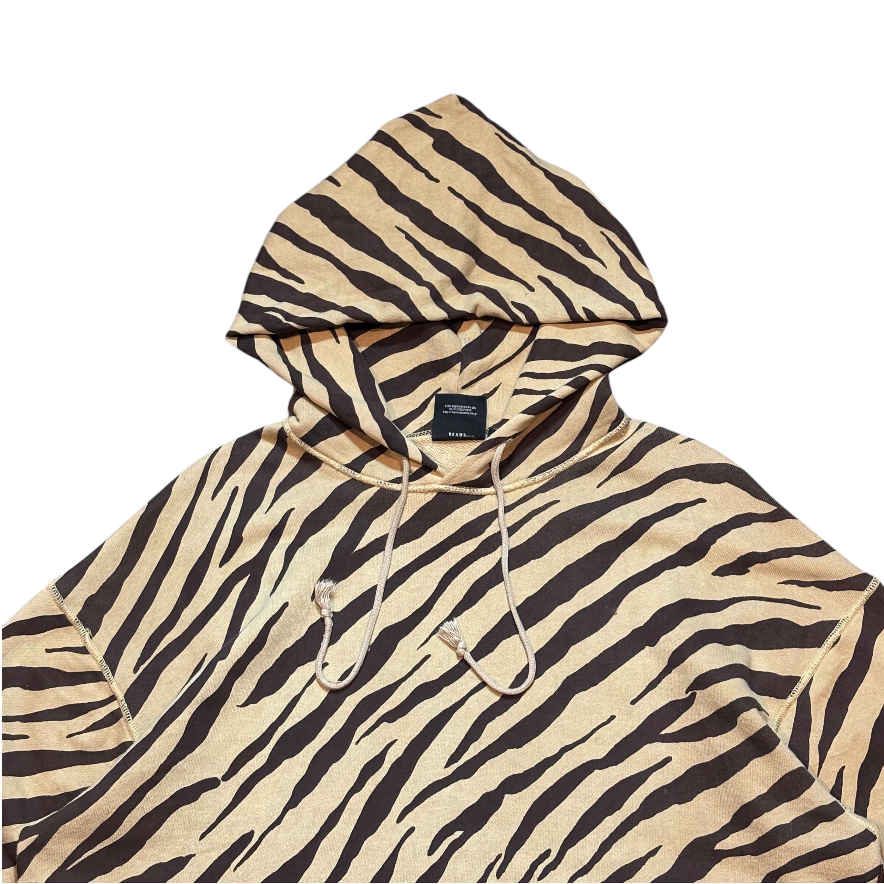Beams Japan Beams Tiger Striped Printed Pullover Hoodie Sweatshirt japan Size US M / EU 48-50 / 2 - 5 Thumbnail