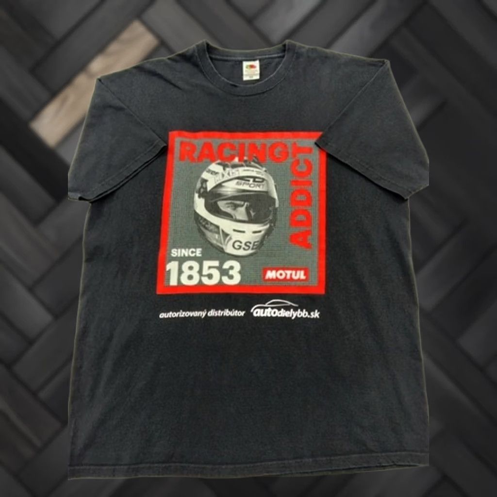 Fruit Of The Loom Fruit of the Loom Men's Black Racing Graphic T-Shirt XL Size US XL / EU 56 / 4 - 1 Thumbnail