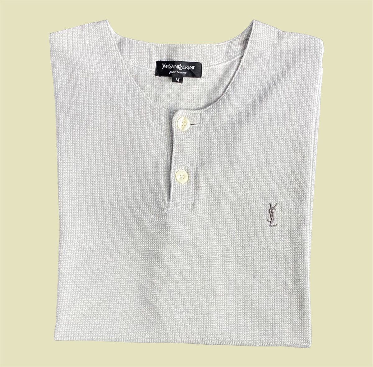 Yves Saint Laurent YSL Vintage White Longselve Classic Mode Size US M / EU 48-50 / 2 - 1 Thumbnail