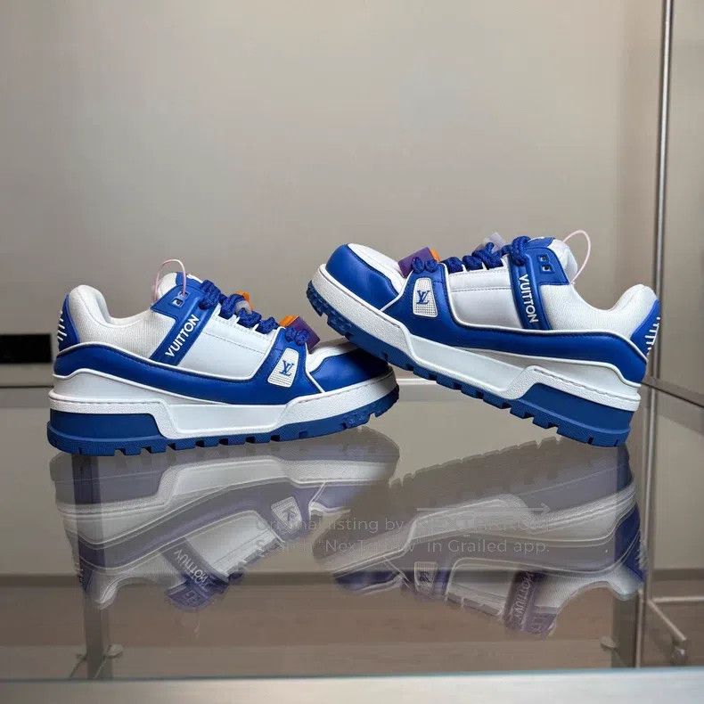 Louis Vuitton Louis Vuitton TRAINER Fat Ding White Blue shoes Size US 8 / EU 41 - 4 Thumbnail