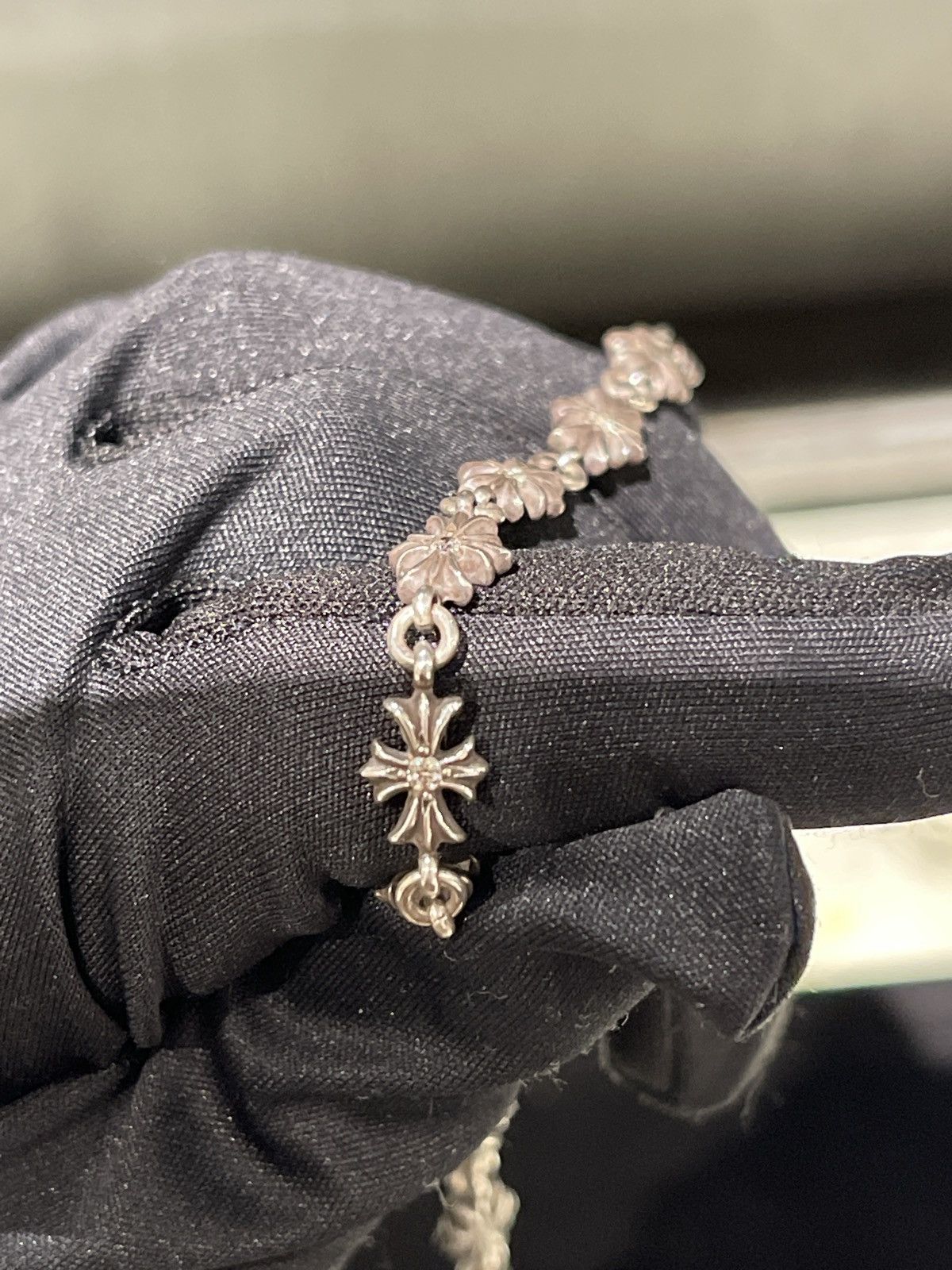 Chrome Hearts Chrome Hearts Silver Diamonds Tiny E Bracelet Size ONE SIZE - 5 Thumbnail